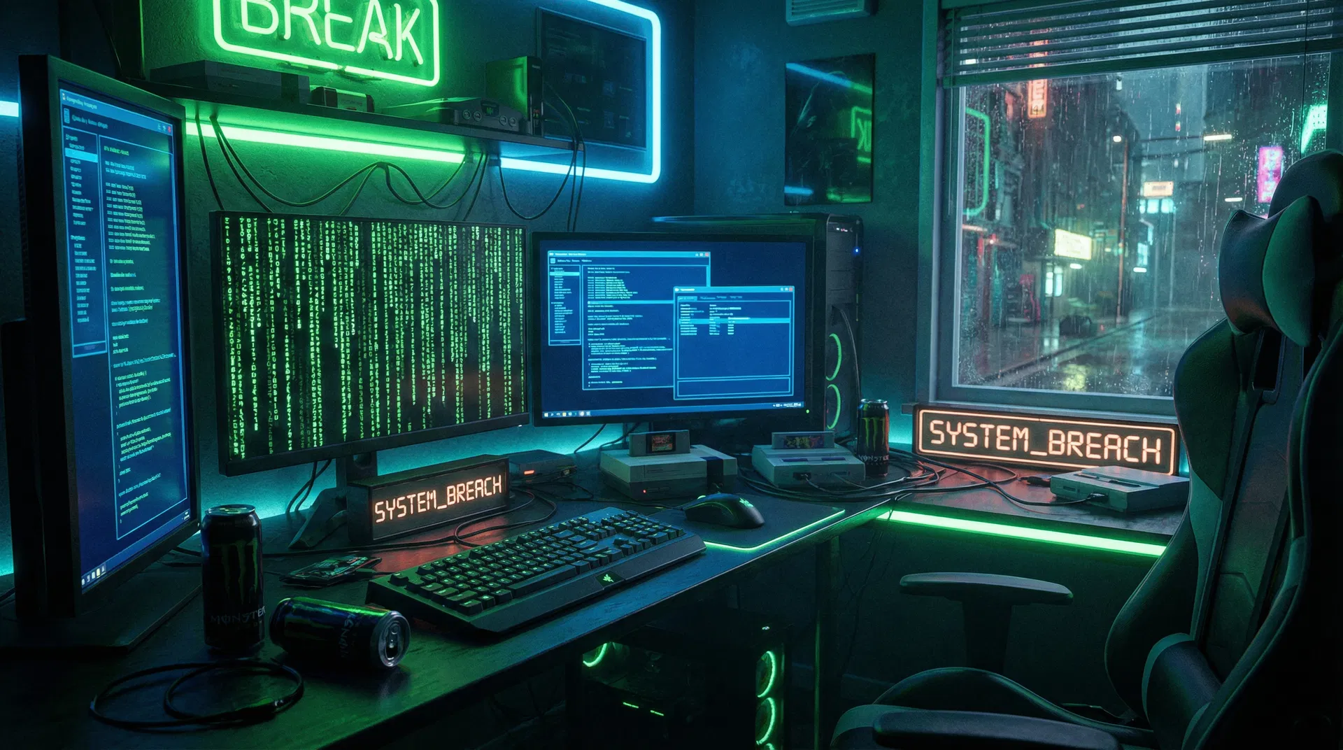 Coding in the Matrix: Why Developers Love Dystopian Soundscapes - Why do programmers love dark, futuristic ambient music? A humorous look at the "Hackerman" feeling, the science of flow state, and why rain on neon signs makes you code faster.