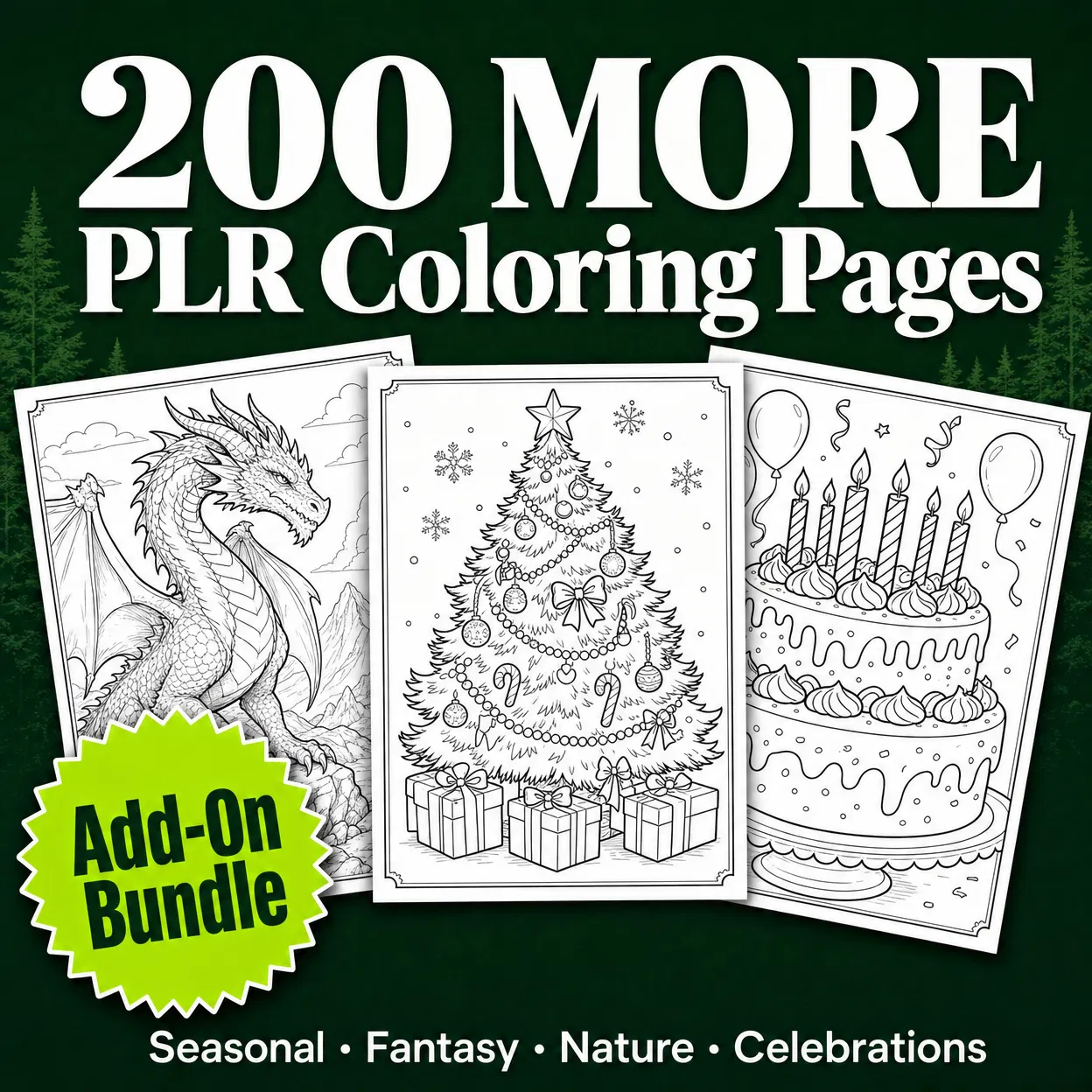 200 More PLR Coloring Pages Add-On Bundle