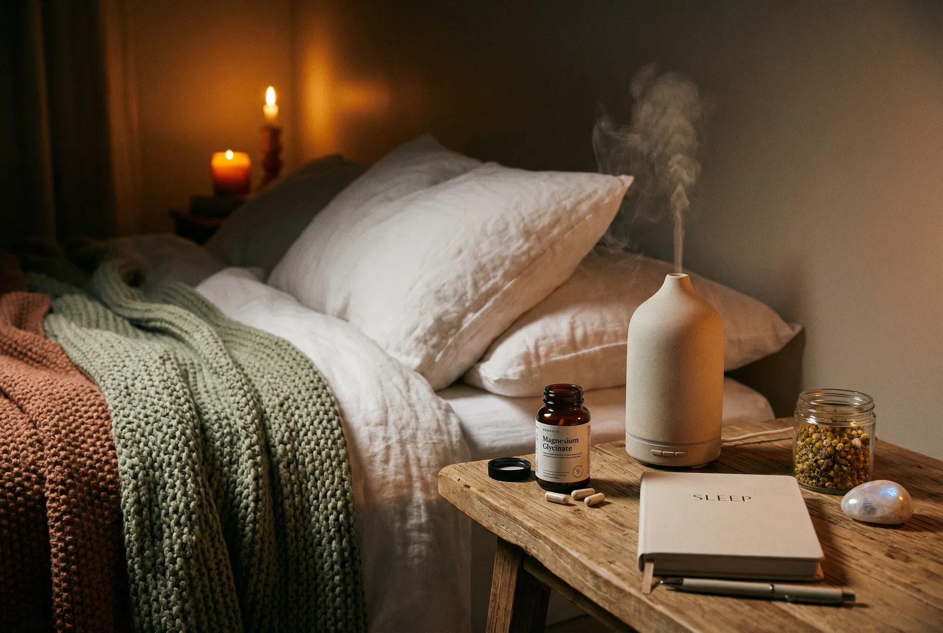 Woman sleeping peacefully on an ergonomic pillow with perfect neck alignment