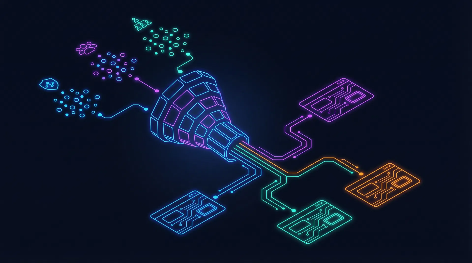 用户分组与功能分流示意图