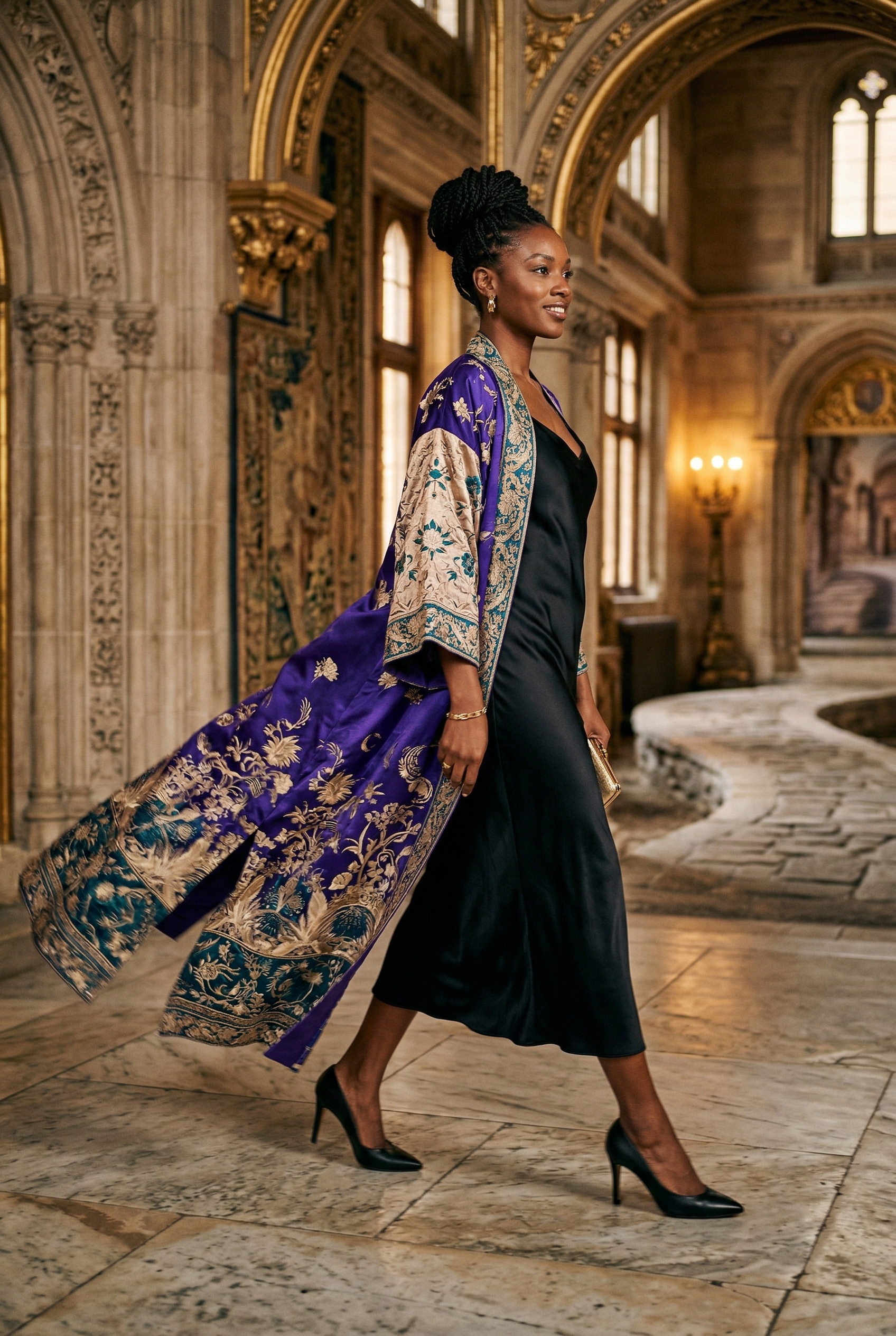 Royal Flow Kimono Duster