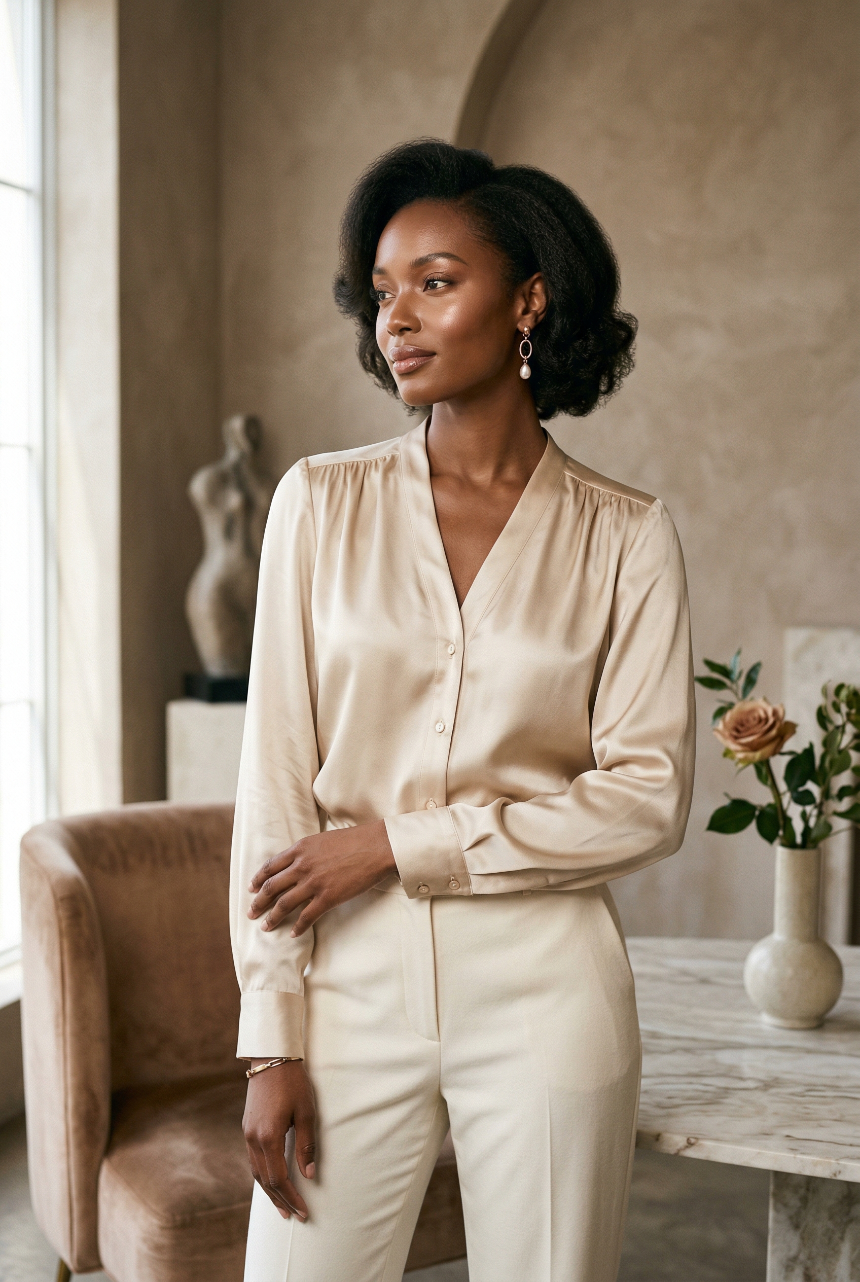 Radiance Silk-Style Blouse