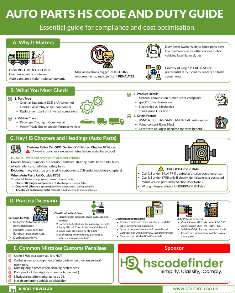 Auto Parts HS Code And Duty Guide