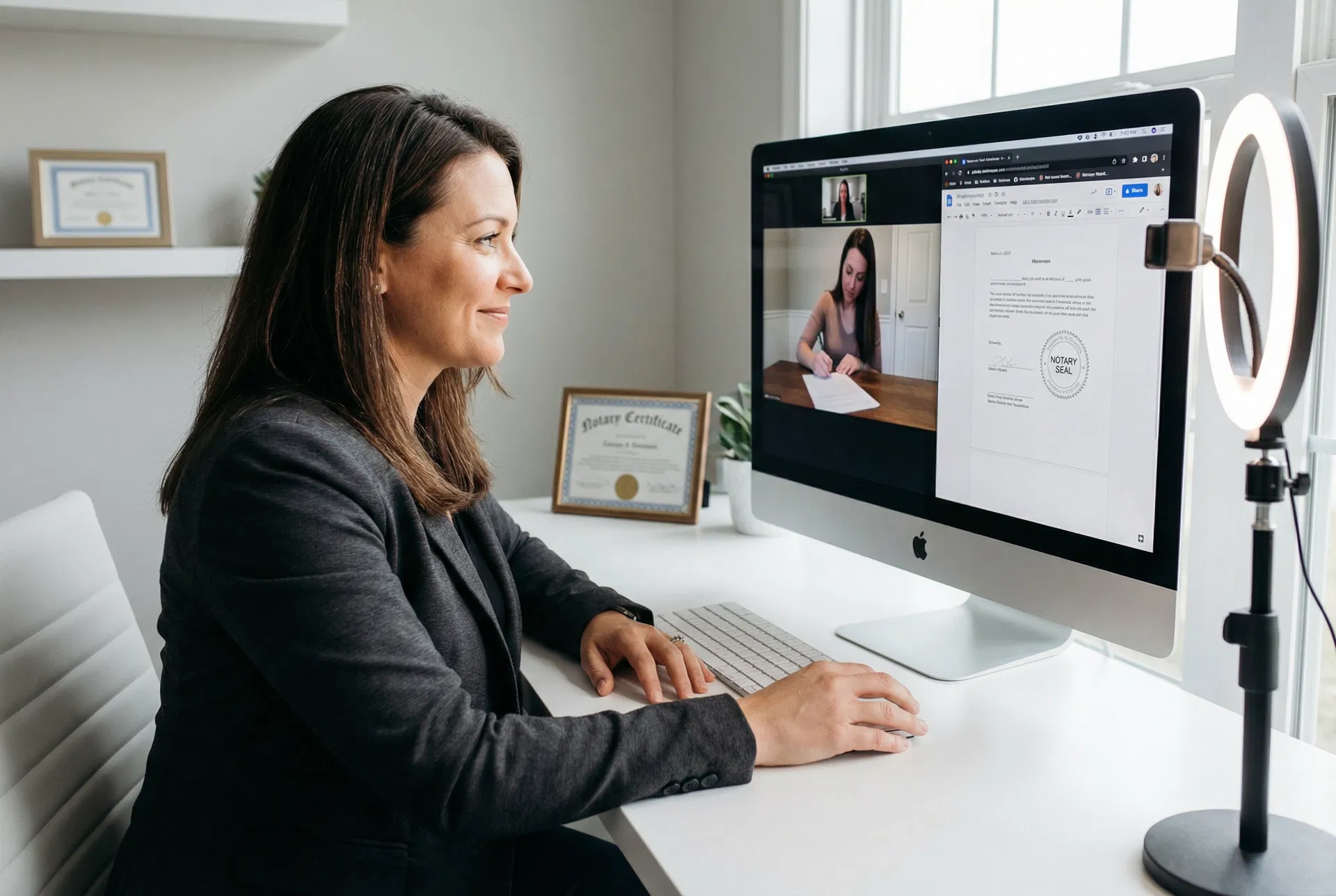 Remote online notarization