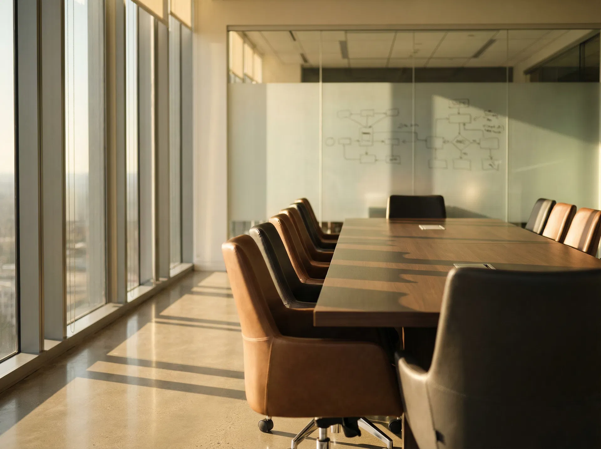 Executive boardroom — strategic advisory setting