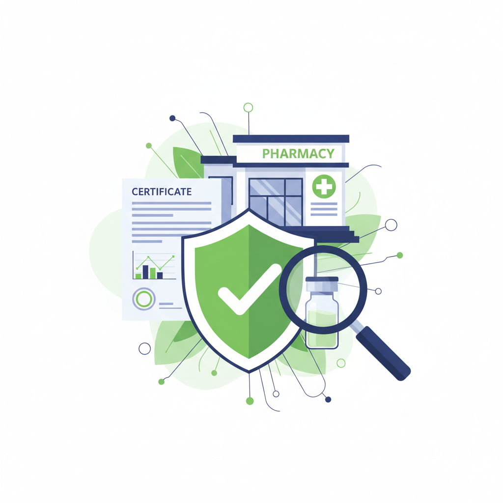Finding legitimate peptide provider showing verification and safety symbols