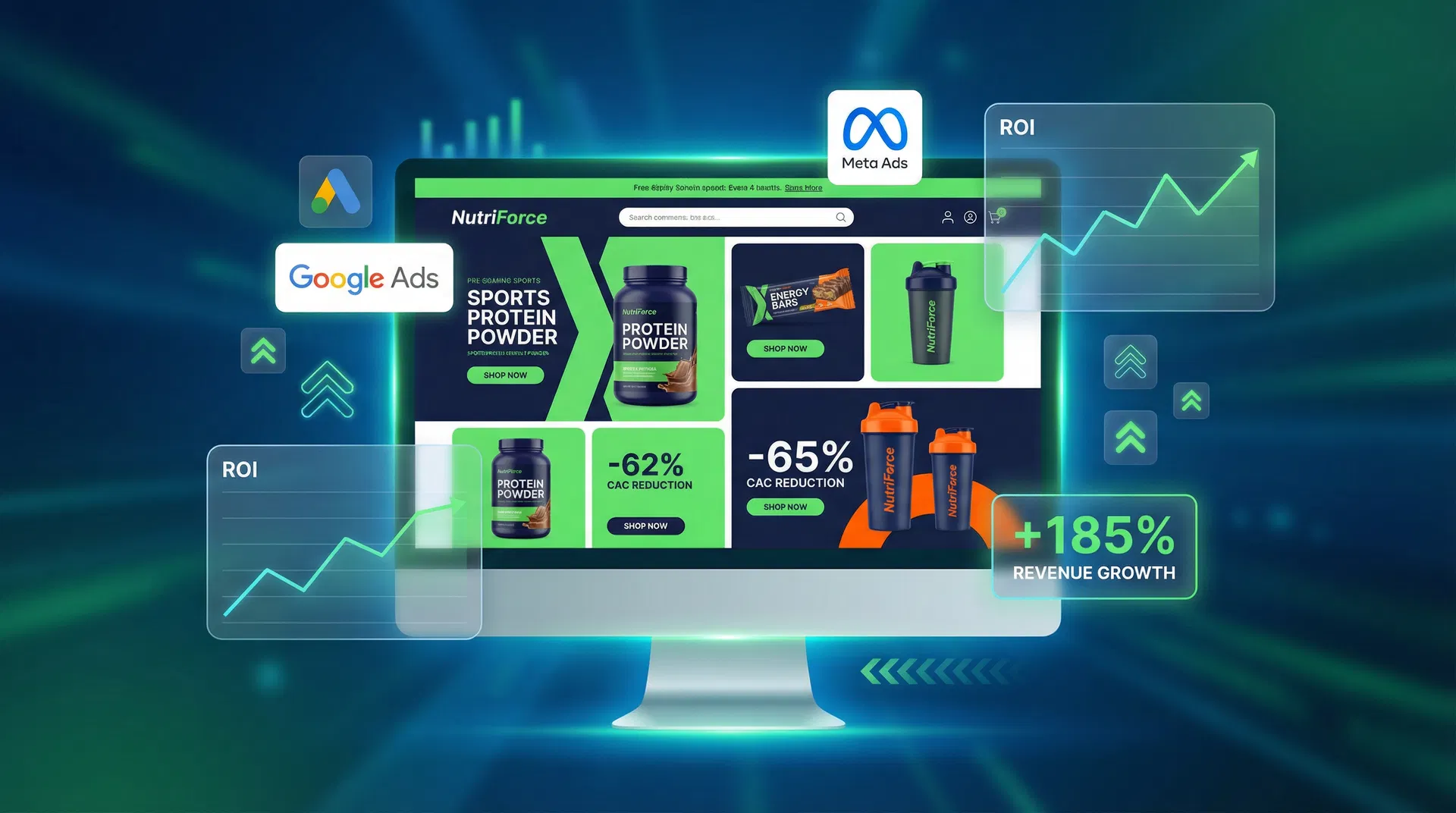NutriForce: Redução de 62% no CAC com Estratégia de Performance Integrada