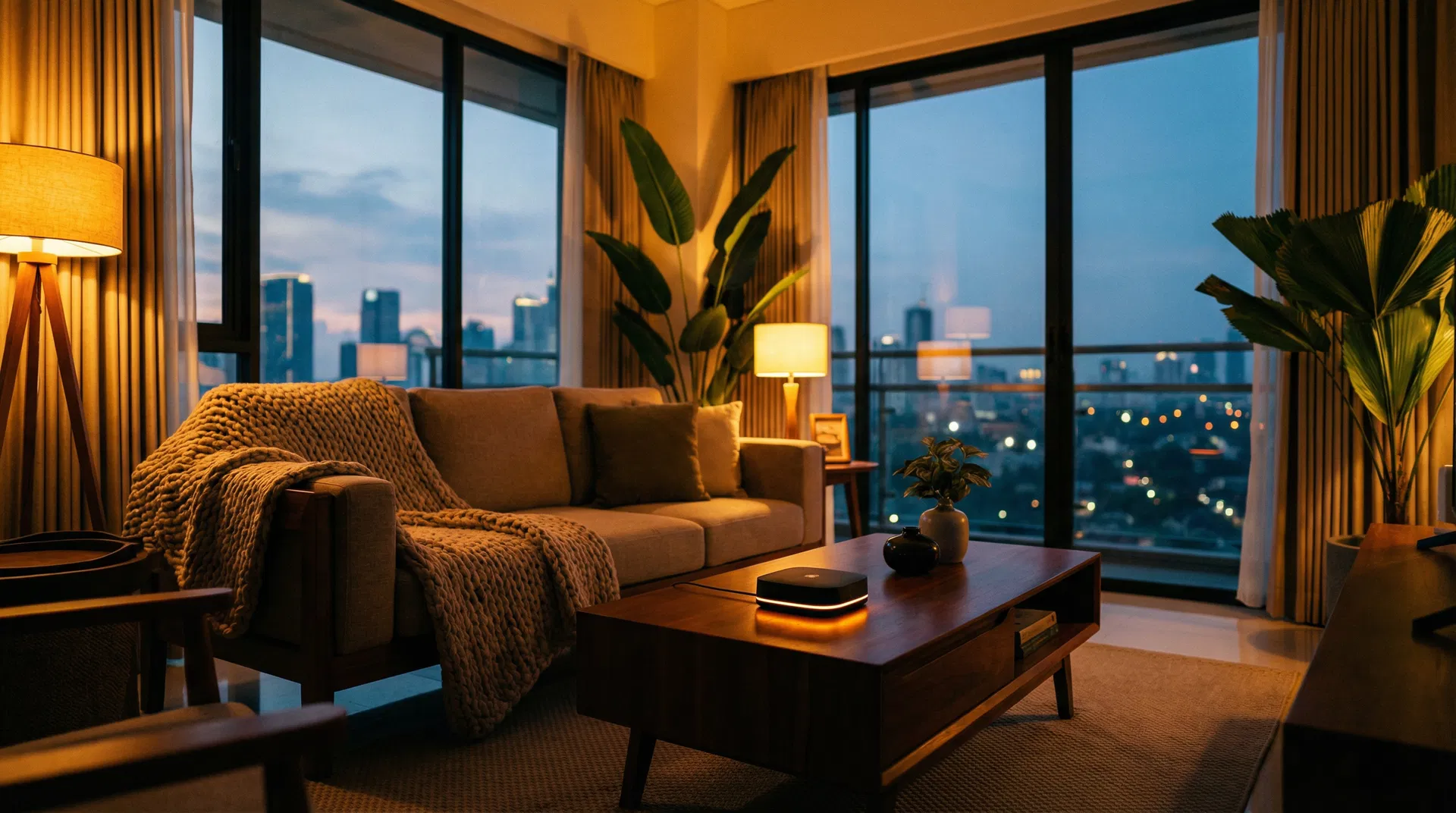 Smart home living room