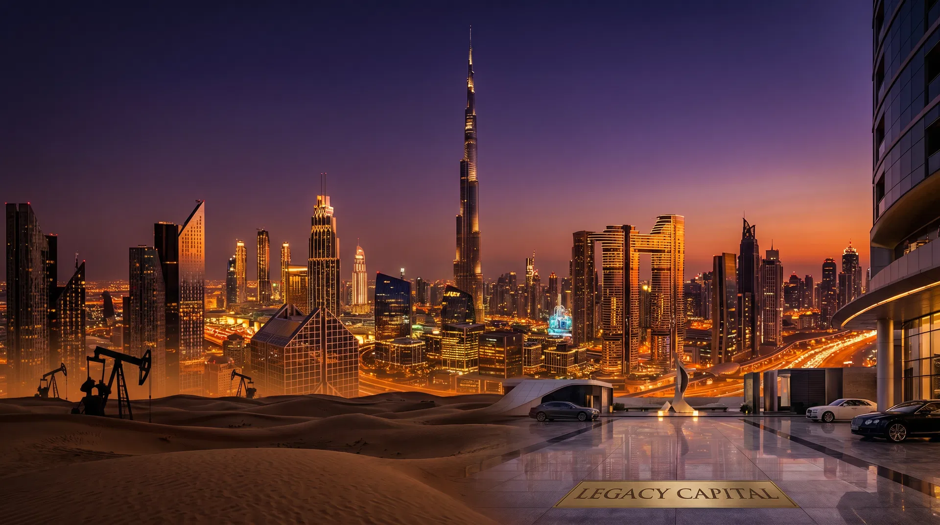 Dubai skyline meets Texas energy