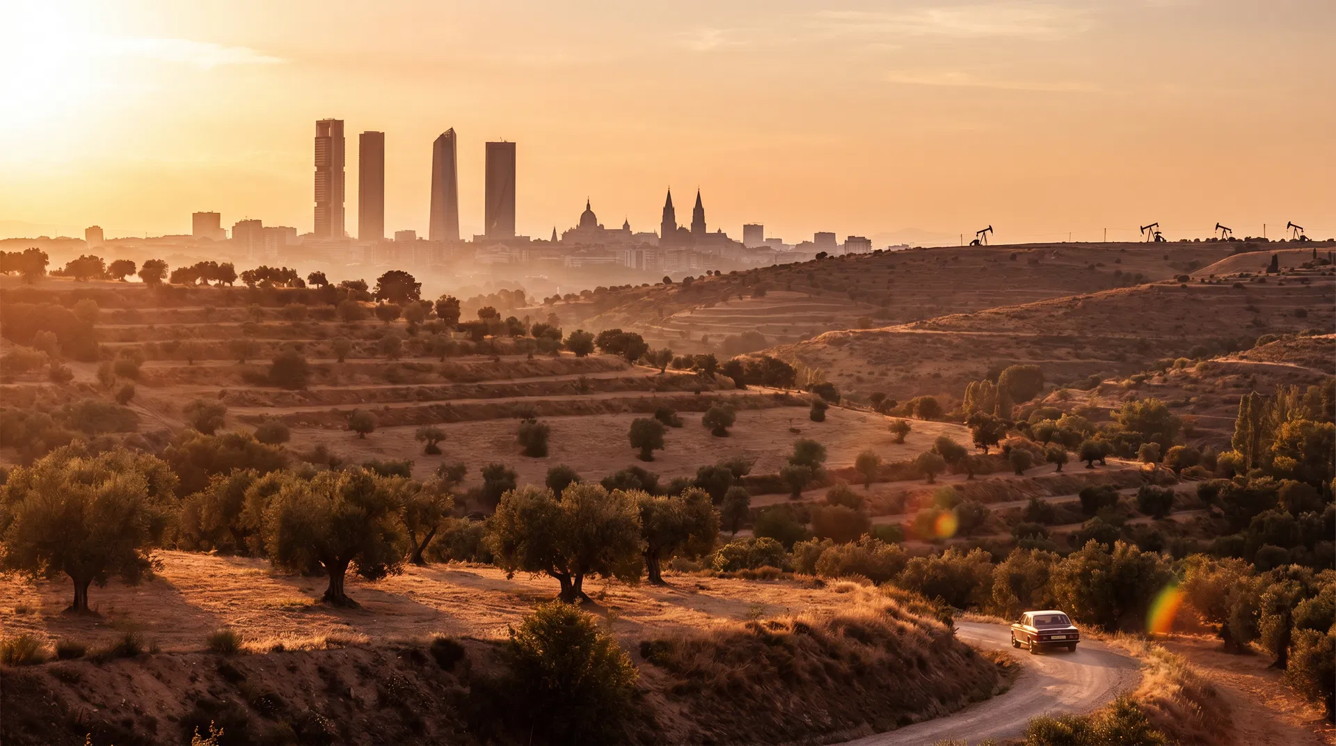 Paisaje español con horizonte energético