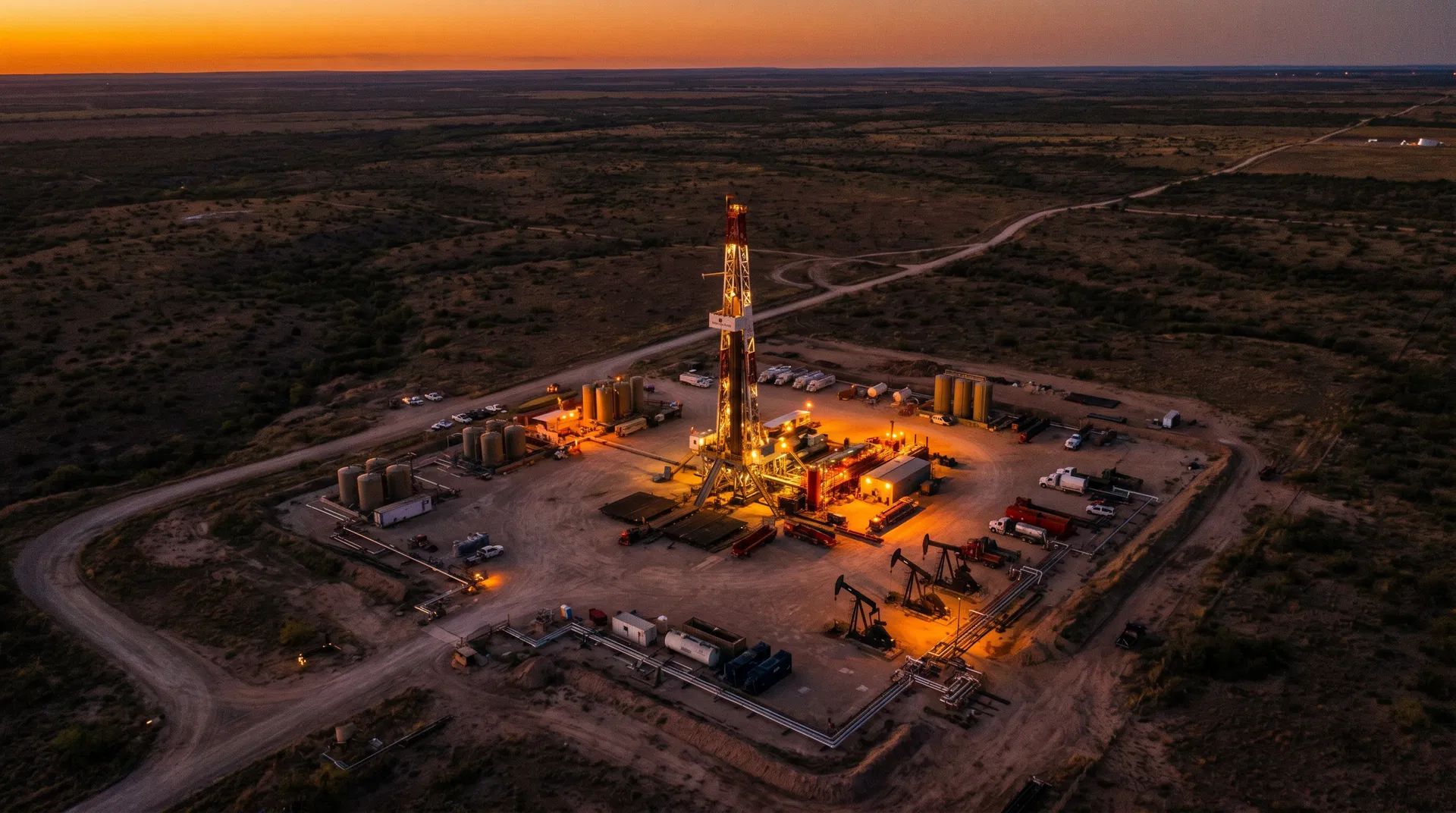 Modern drilling operation in Texas