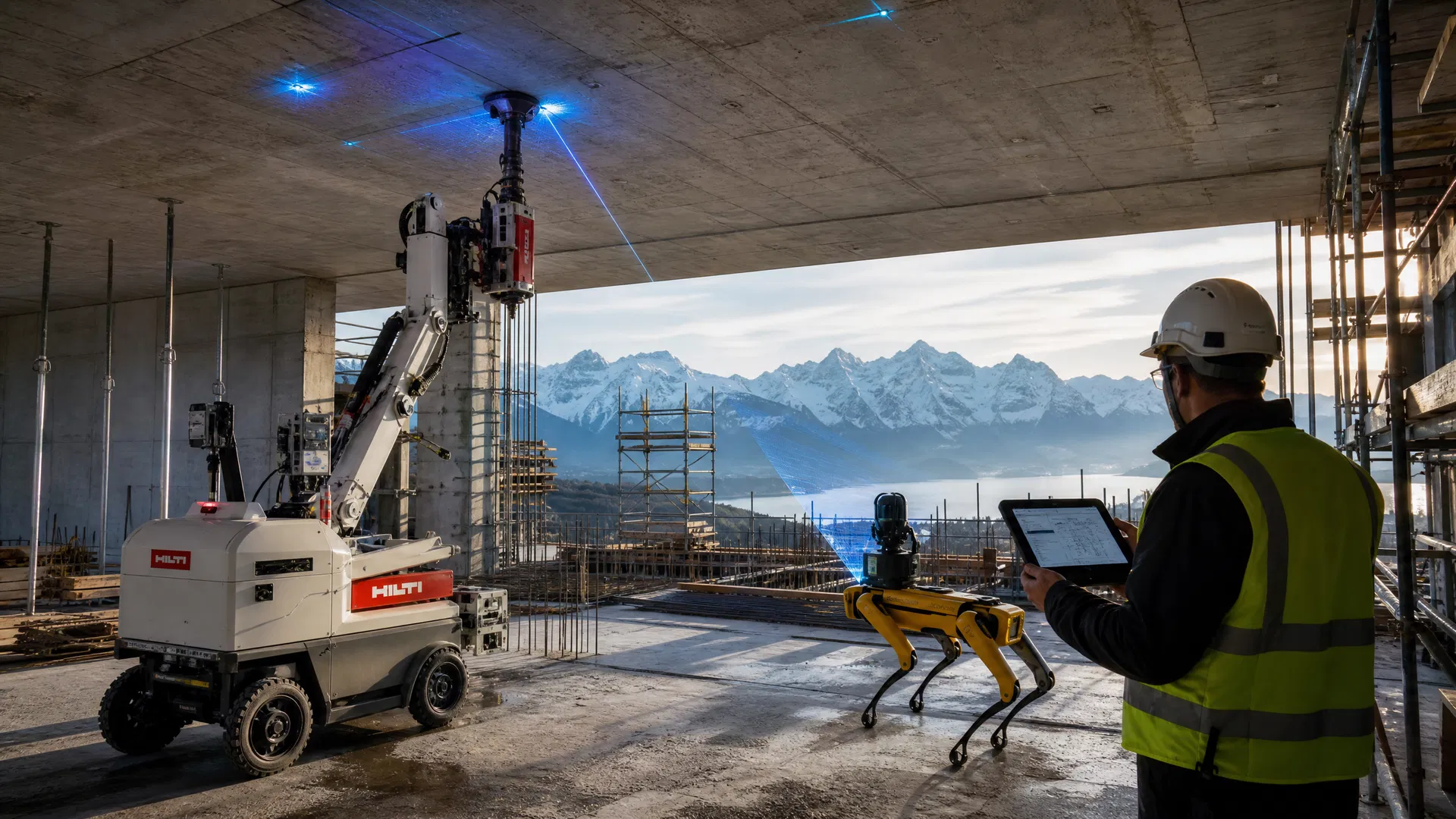 Titelbild: KI-Roboter auf der Baustelle: Die stille Revolution im Schweizer Baugewerbe