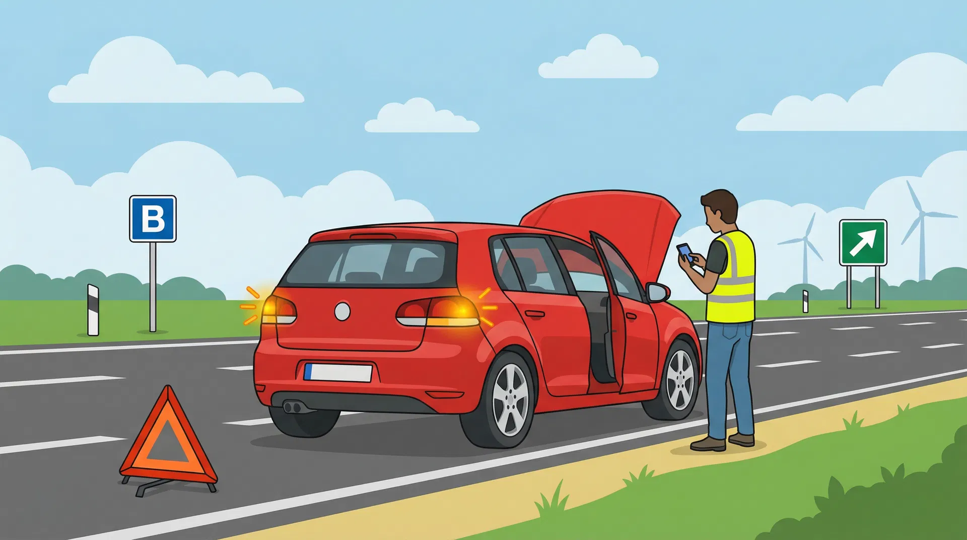 Illustration : Que faire en premier en cas d'accident de la route ?