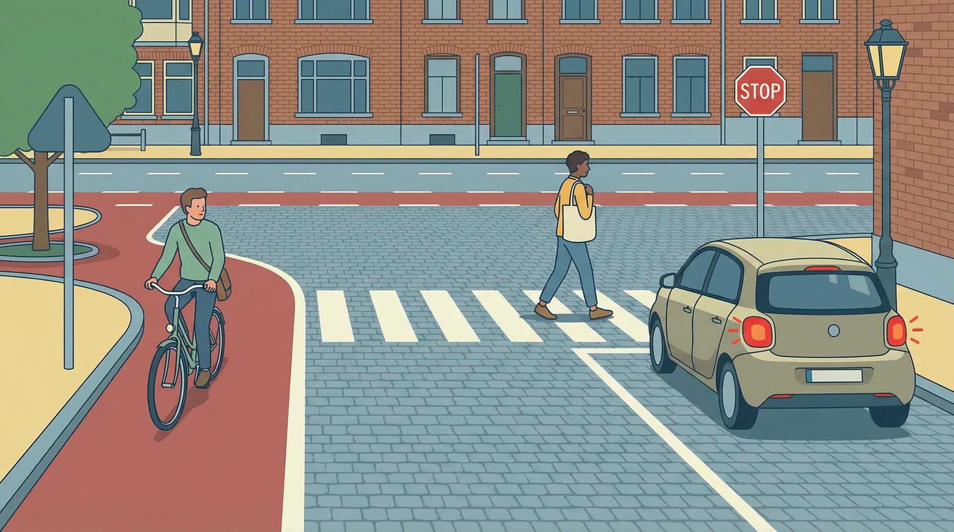 Illustration : En tant qu'automobiliste, vous abordez une intersection où u