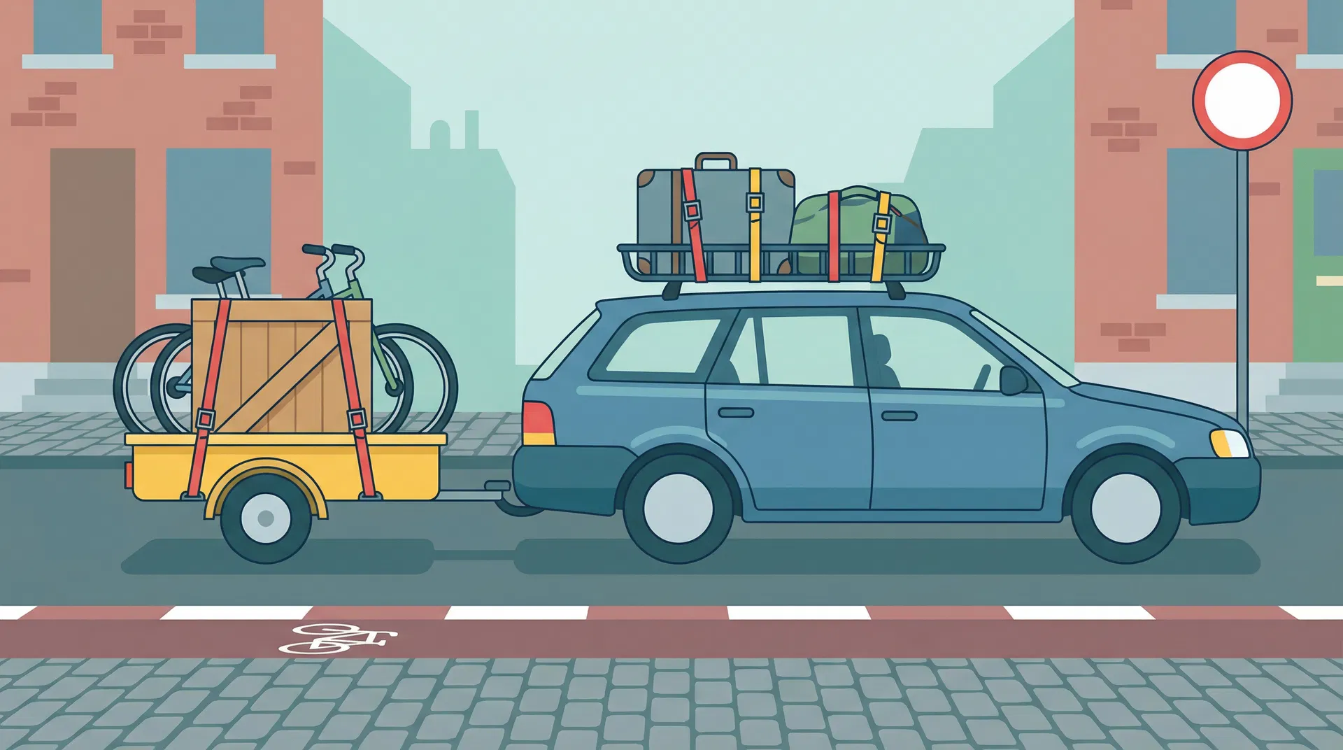 Illustration : Vous tractez une remorque dont la masse maximale autorisée (