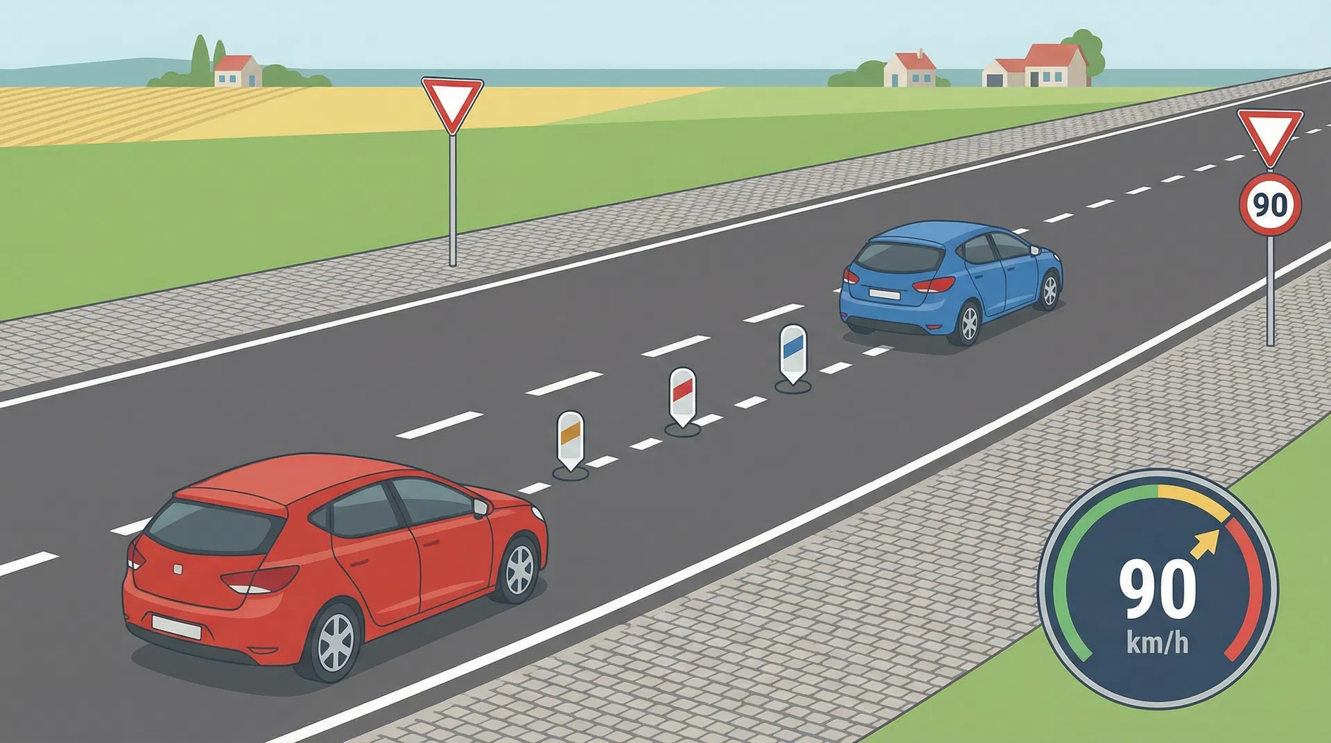 Illustration : Sur une autoroute sèche, je roule à 120 km/h. Quelle distanc