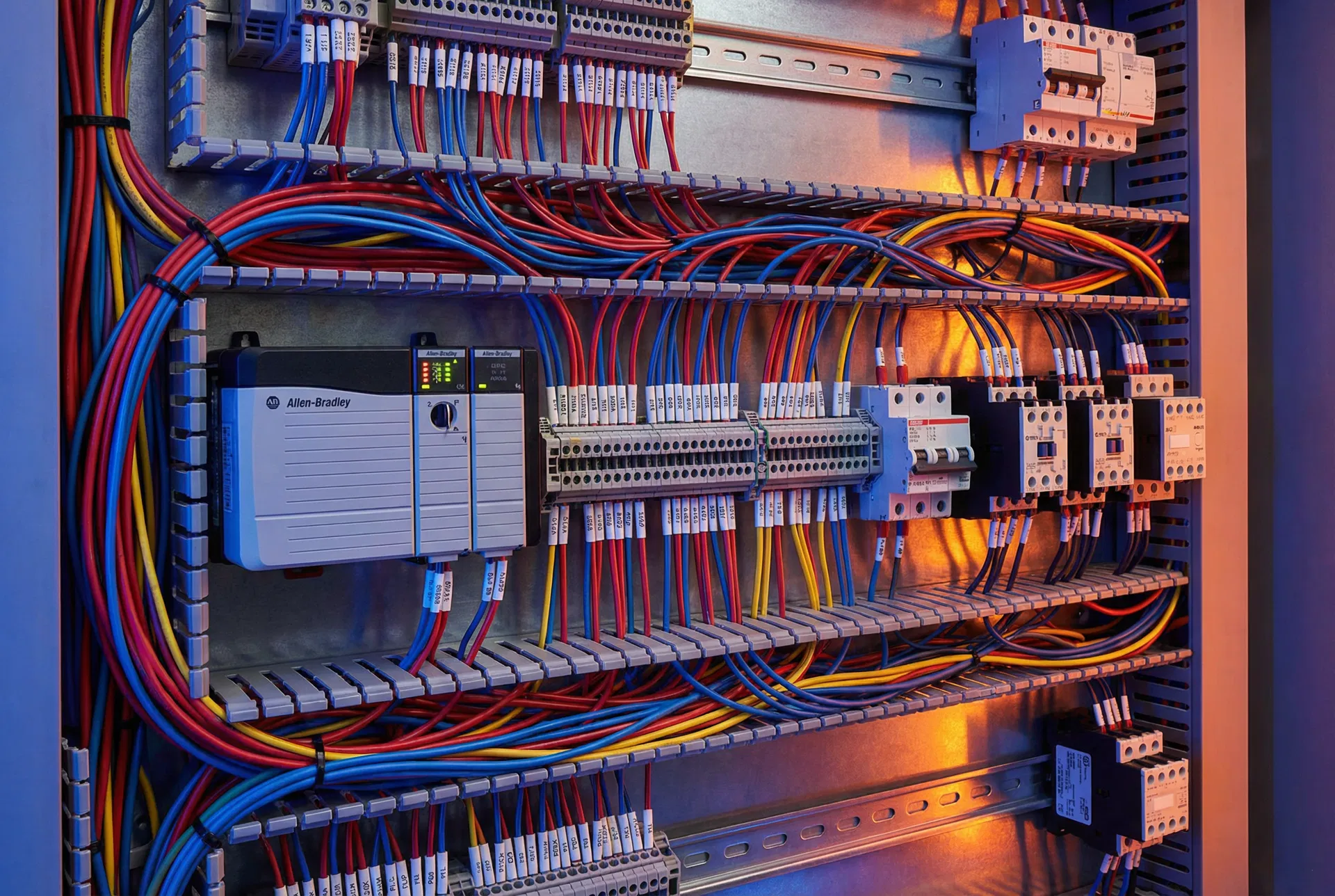 Precision control panel wiring