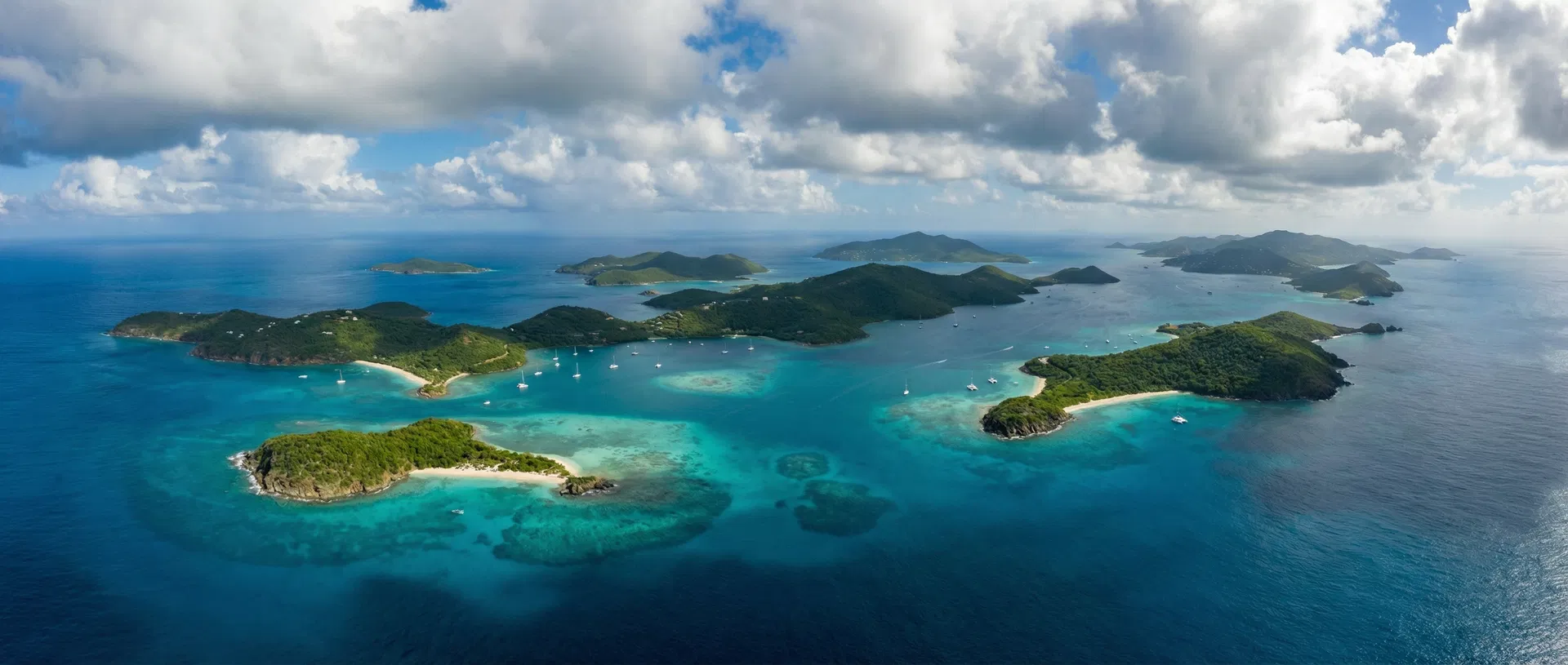 British Virgin Islands aerial view