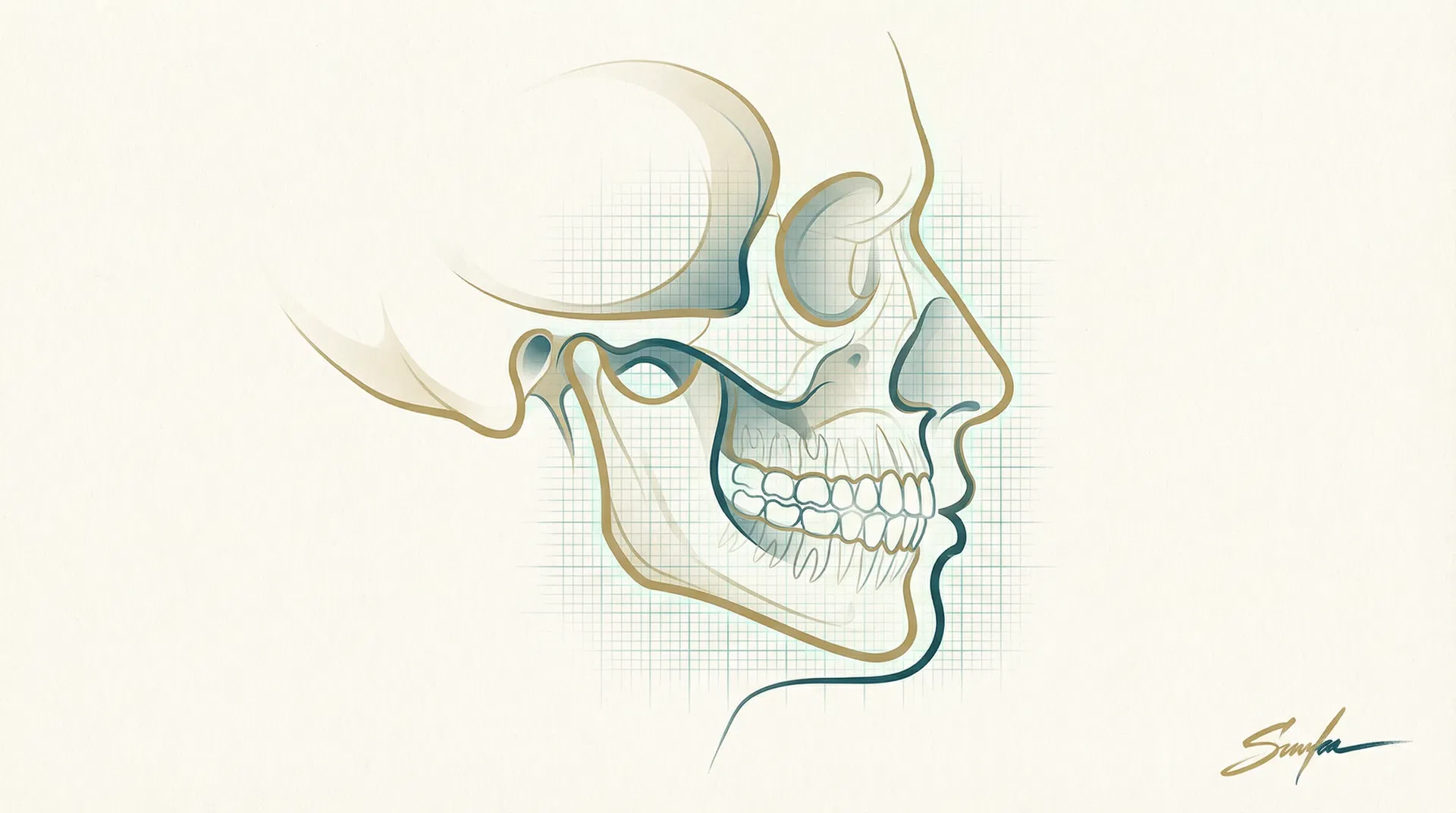 顎変形症の骨格 - 上顎骨・下顎骨の位置異常
