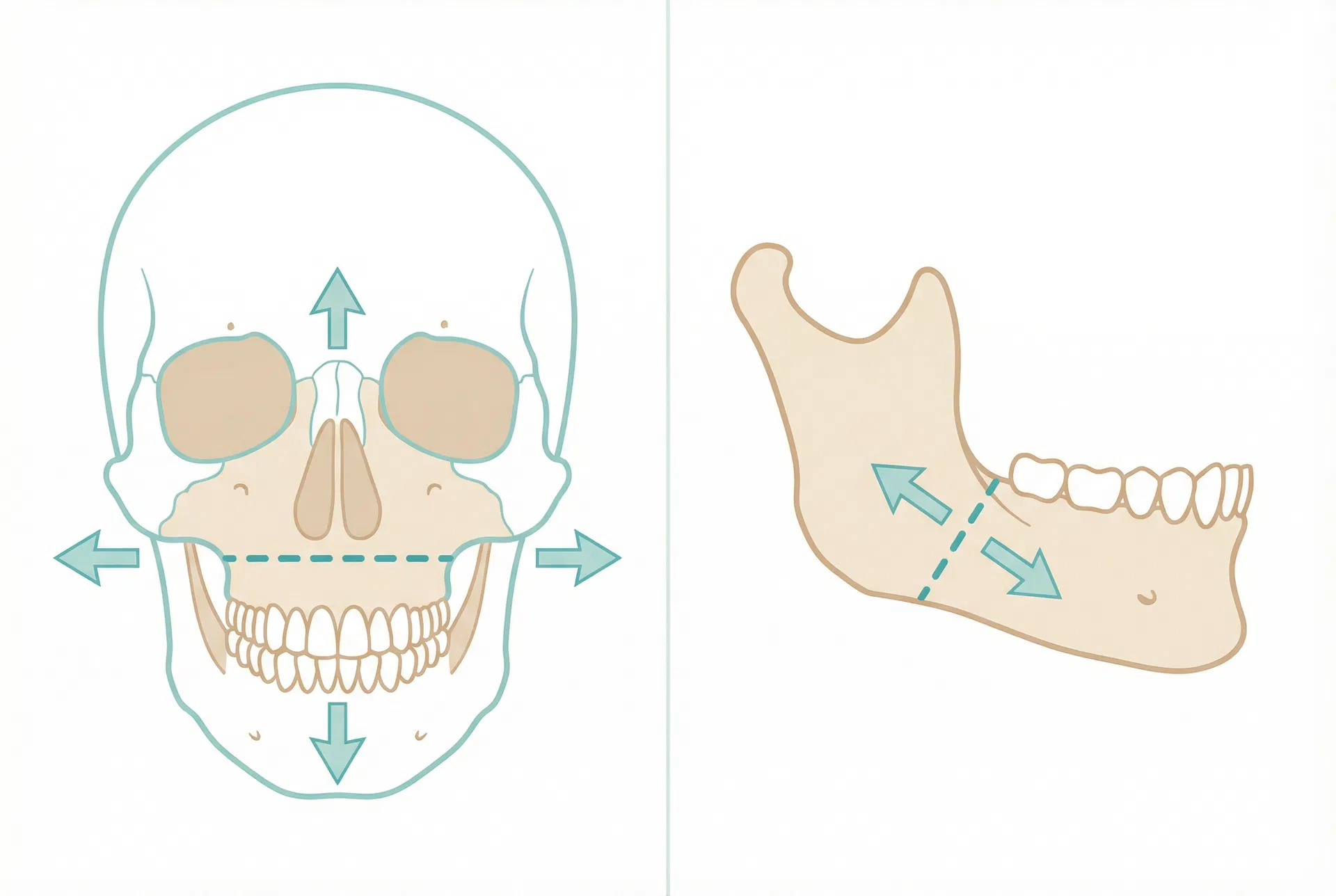 ルフォーI型骨切り術・SSROの説明図