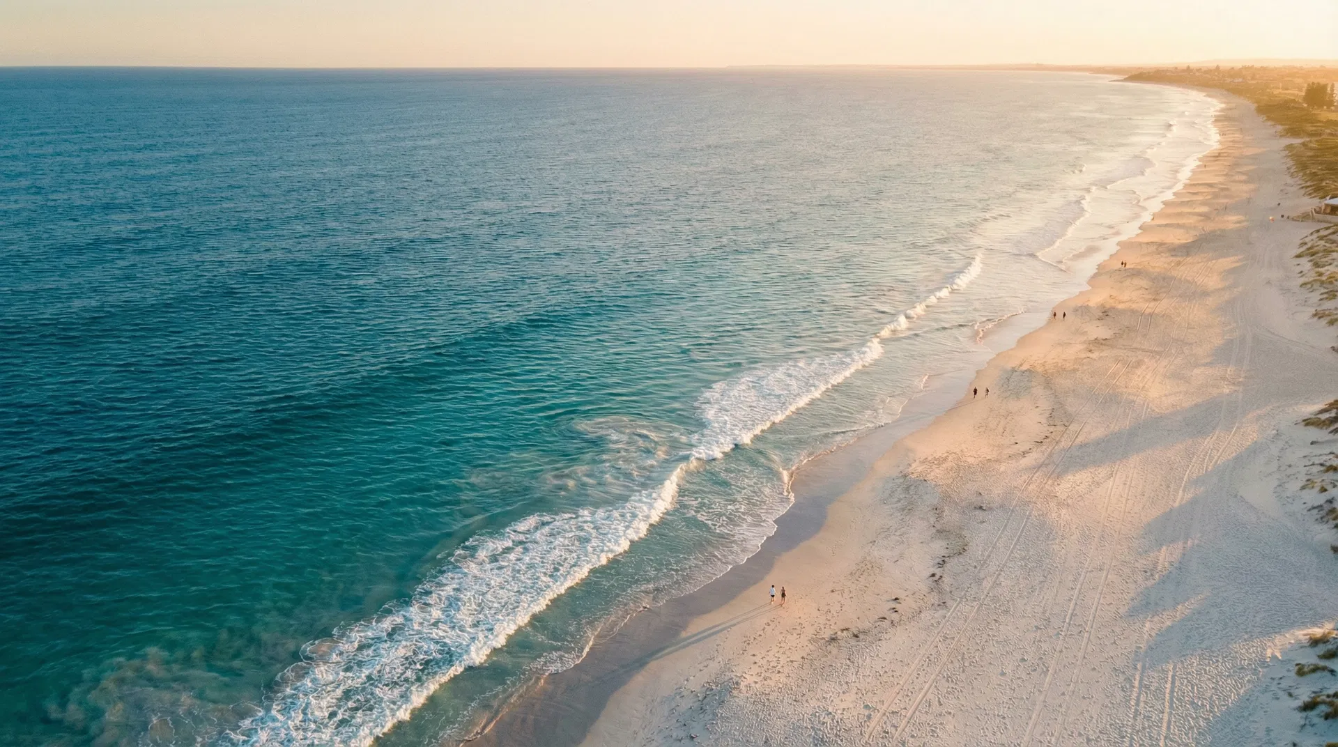Perth coastline aerial view