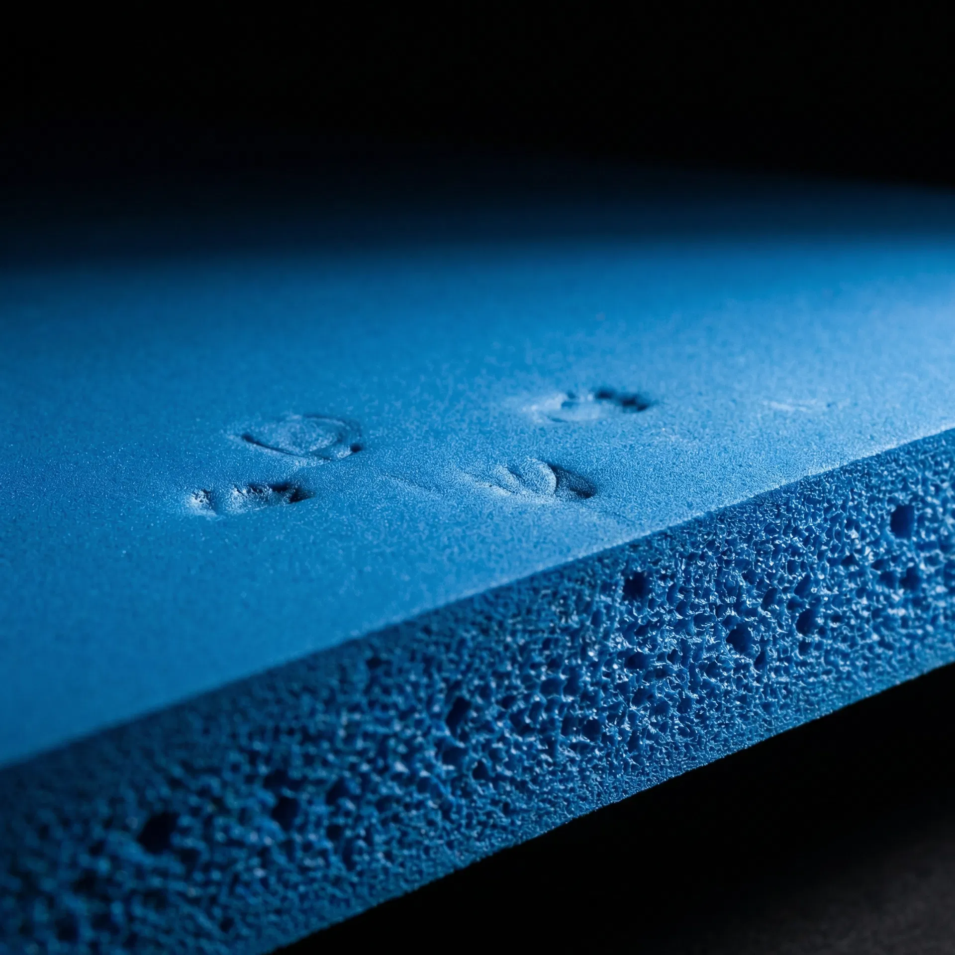 EVA foam close-up showing self-healing properties