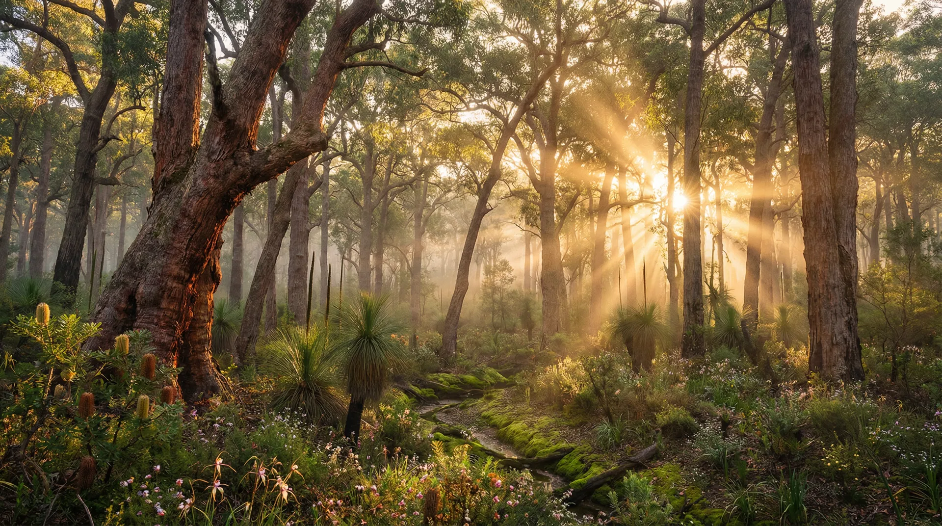 Ancient Jarrah forest in Western Australia