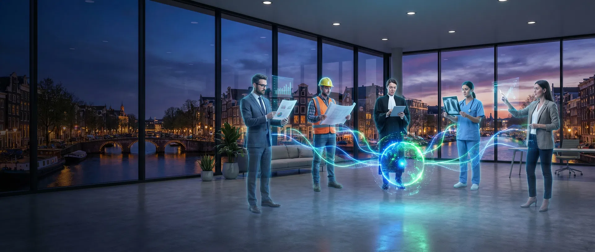 AI teams collaborating on complex business challenges