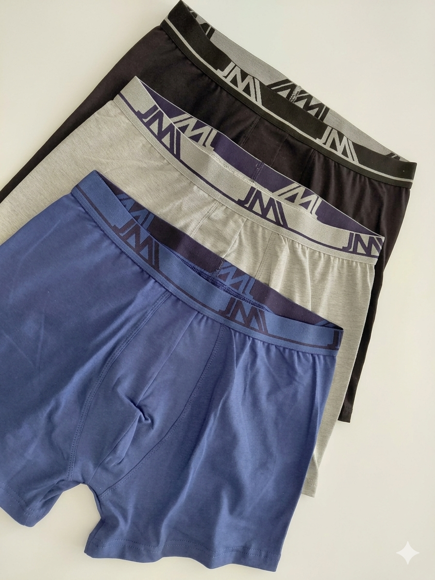 Pack 3 boxers algodão preto — miniatura 2