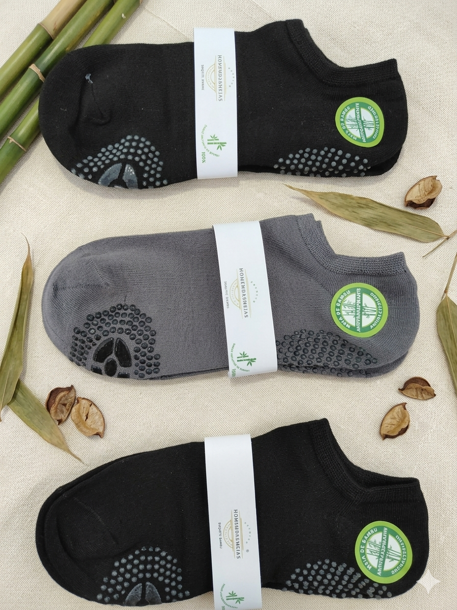 Pack 3 meias curtas de bambu