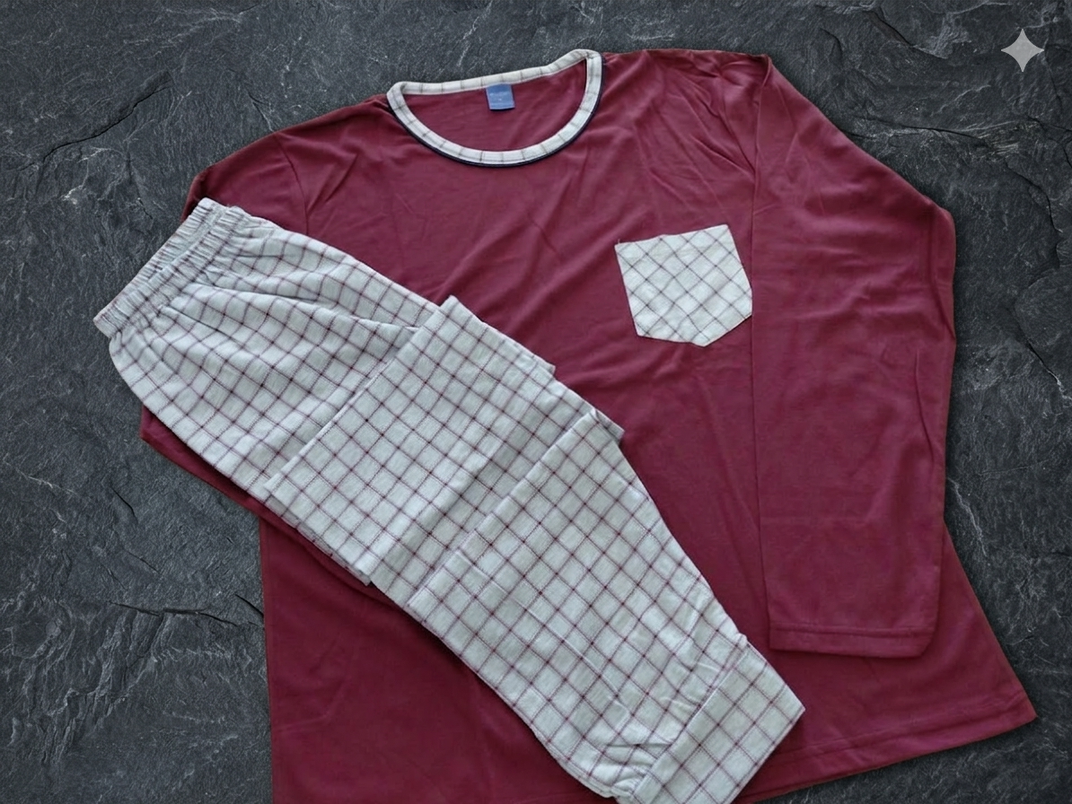 Pijama homem bordô — miniatura 2