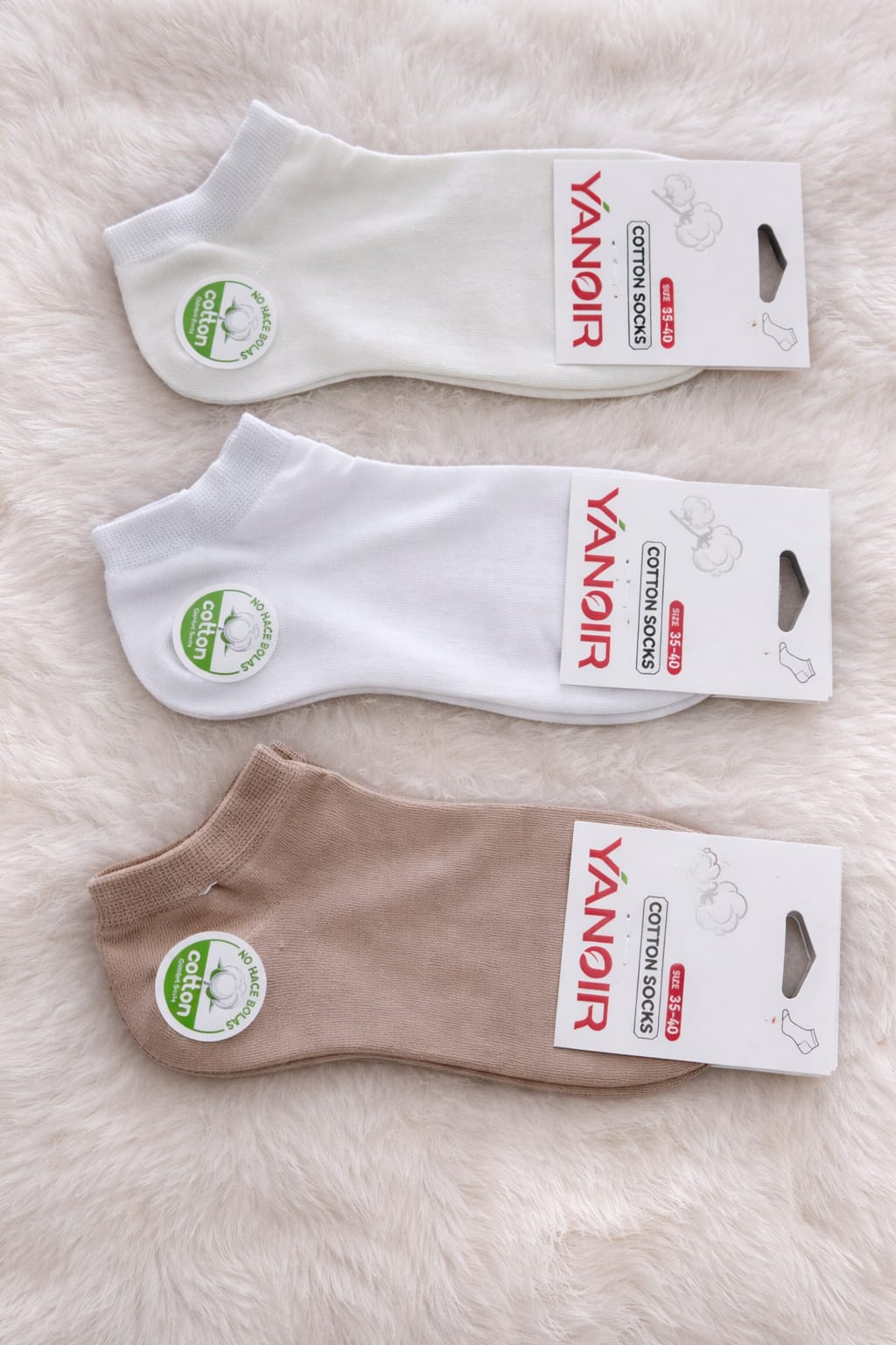 Pack 3 meias curtas Pele