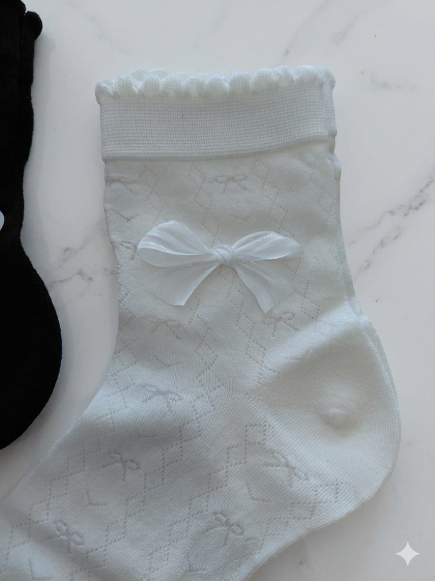Pack 3 meias com laçinho Pele — miniatura 3