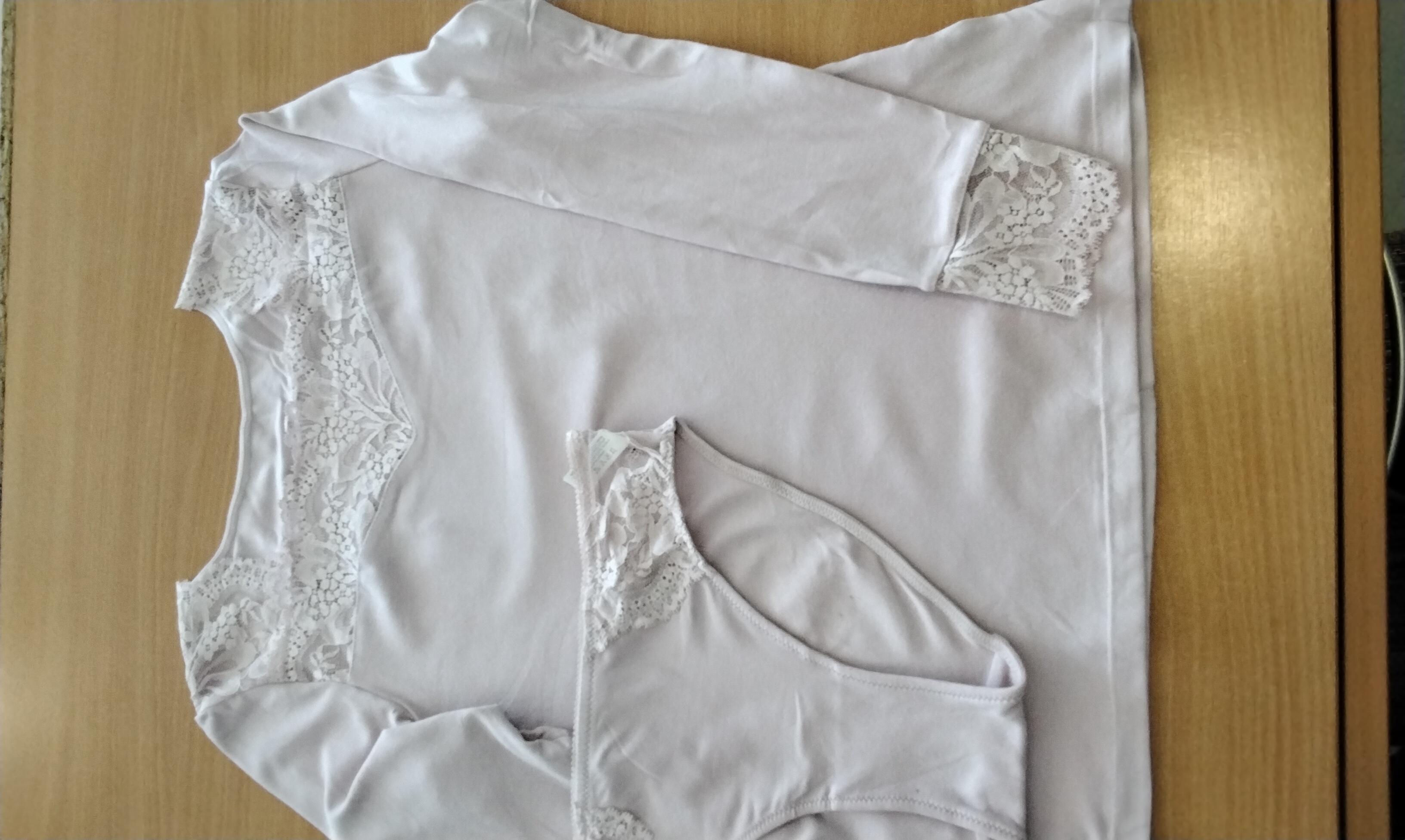 Conjunto camisola interior + bikini rosa — miniatura 4