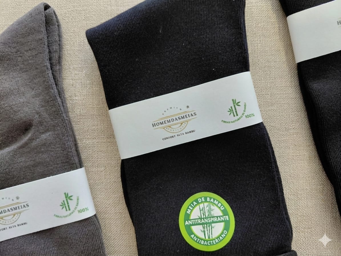 Pack 3 meias homem bambu — miniatura 2