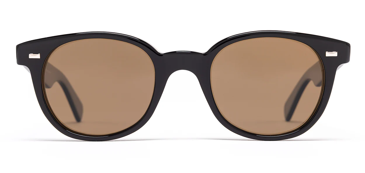 Andy - Black | Polarized CR39 Glass Brown Solid Lens