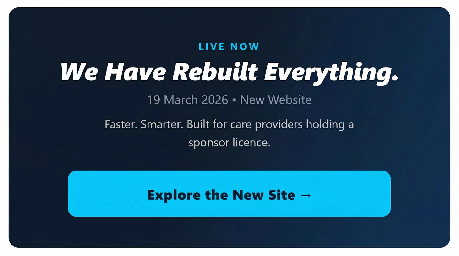 New Website Launch