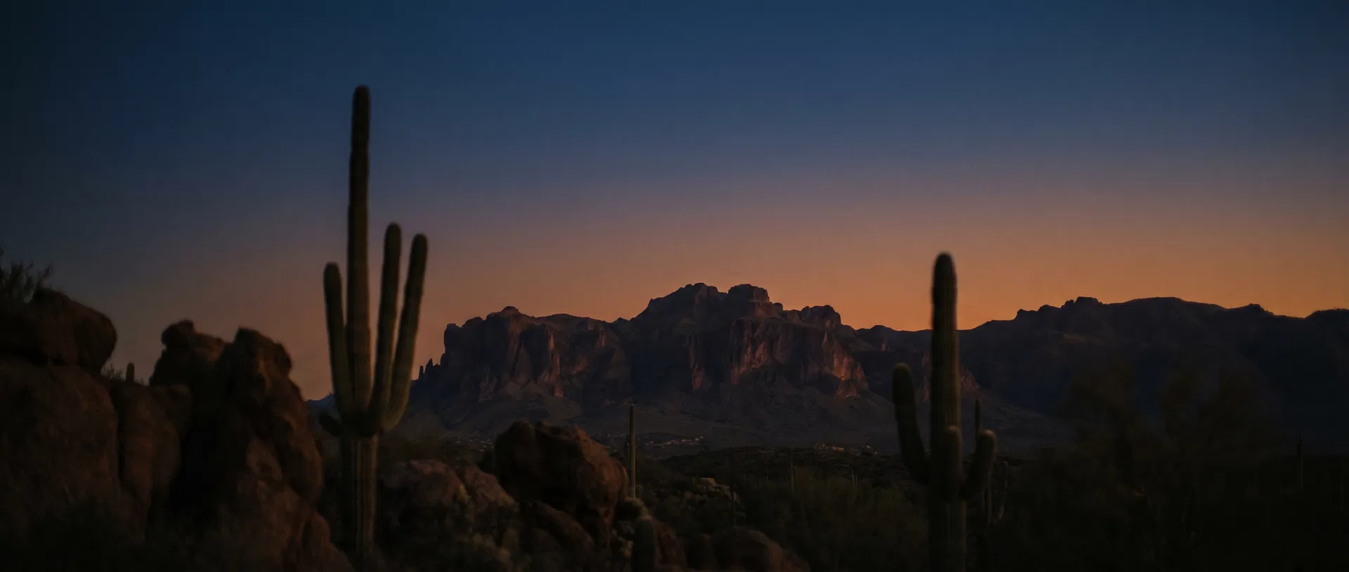 Arizona desert at twilight