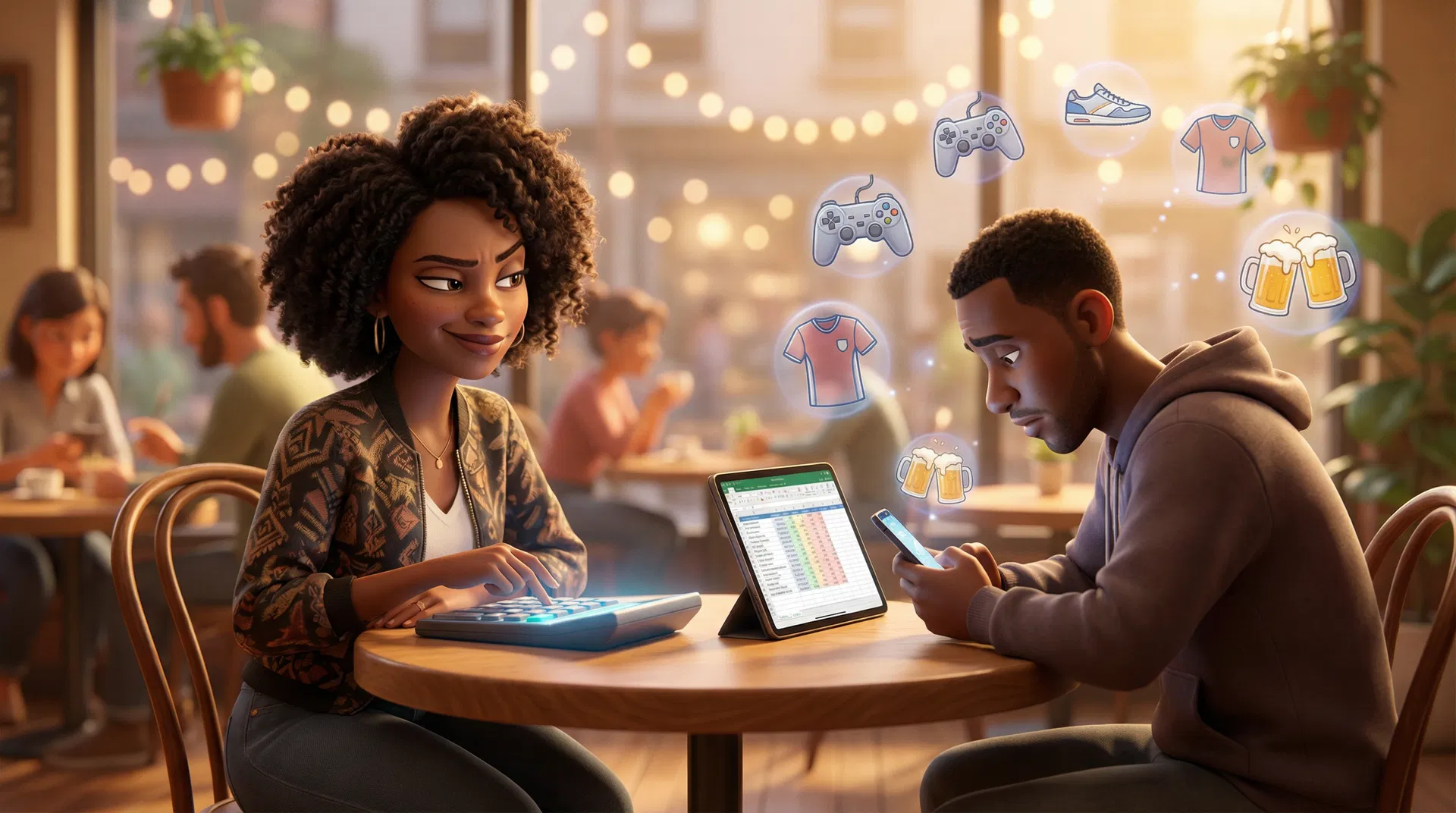 Evaluate his spending