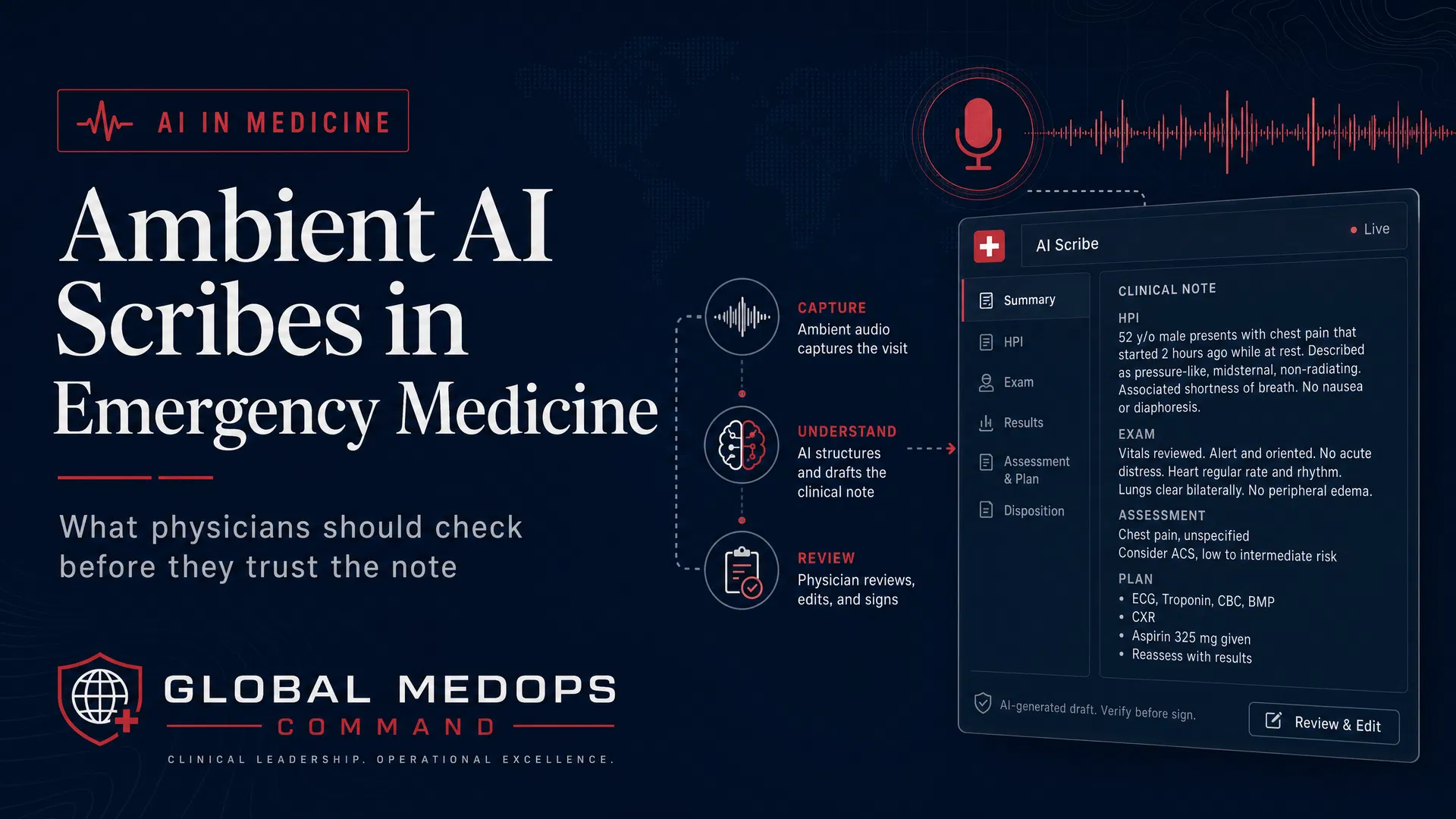 Ambient AI Scribes in Emergency Medicine: What Physicians Should Check Before They Trust the Note