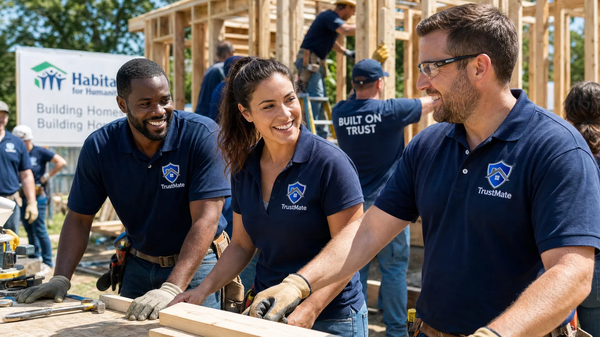 TrustMate team volunteering in the community
