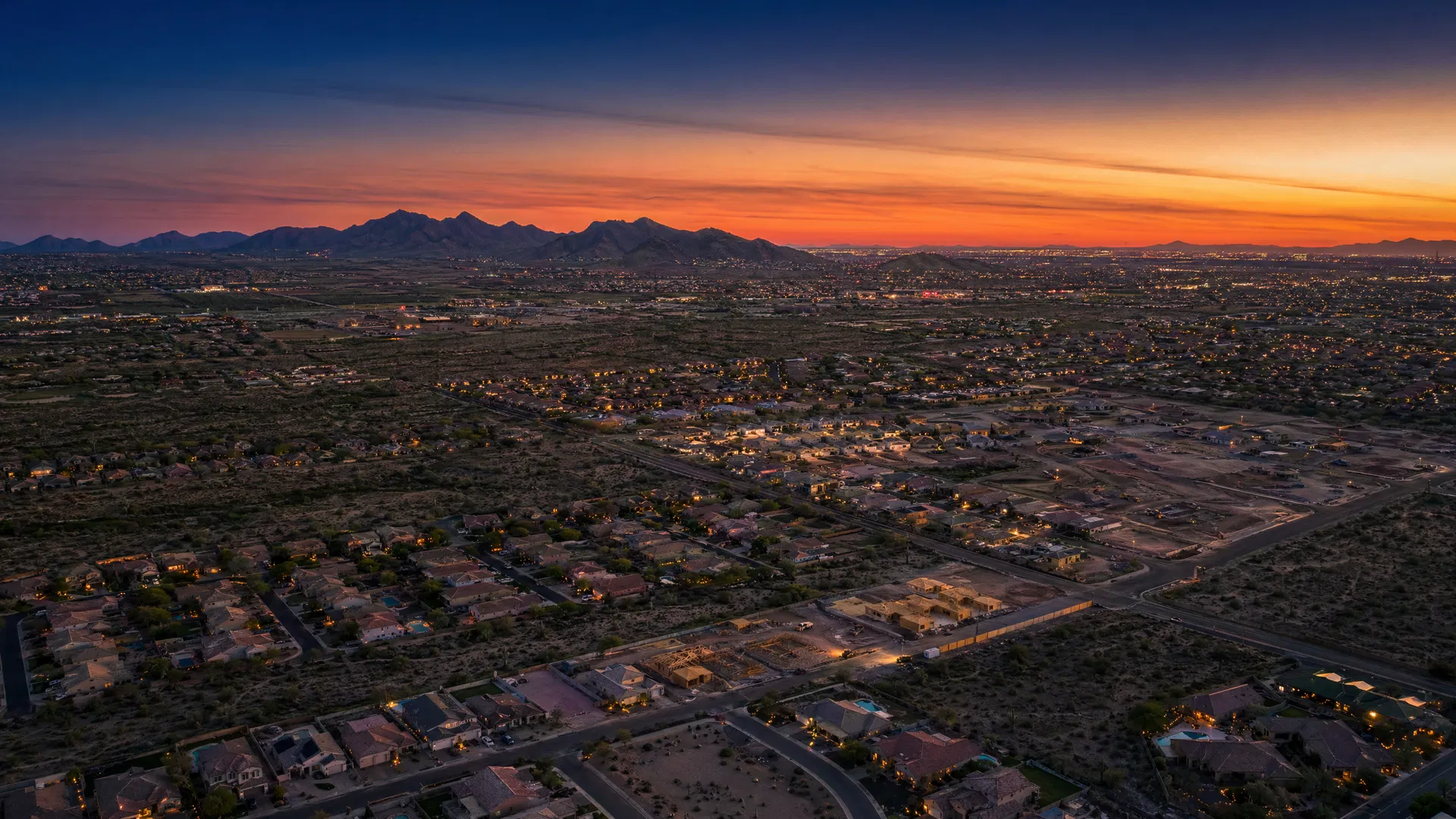 Arizona landscape at twilight