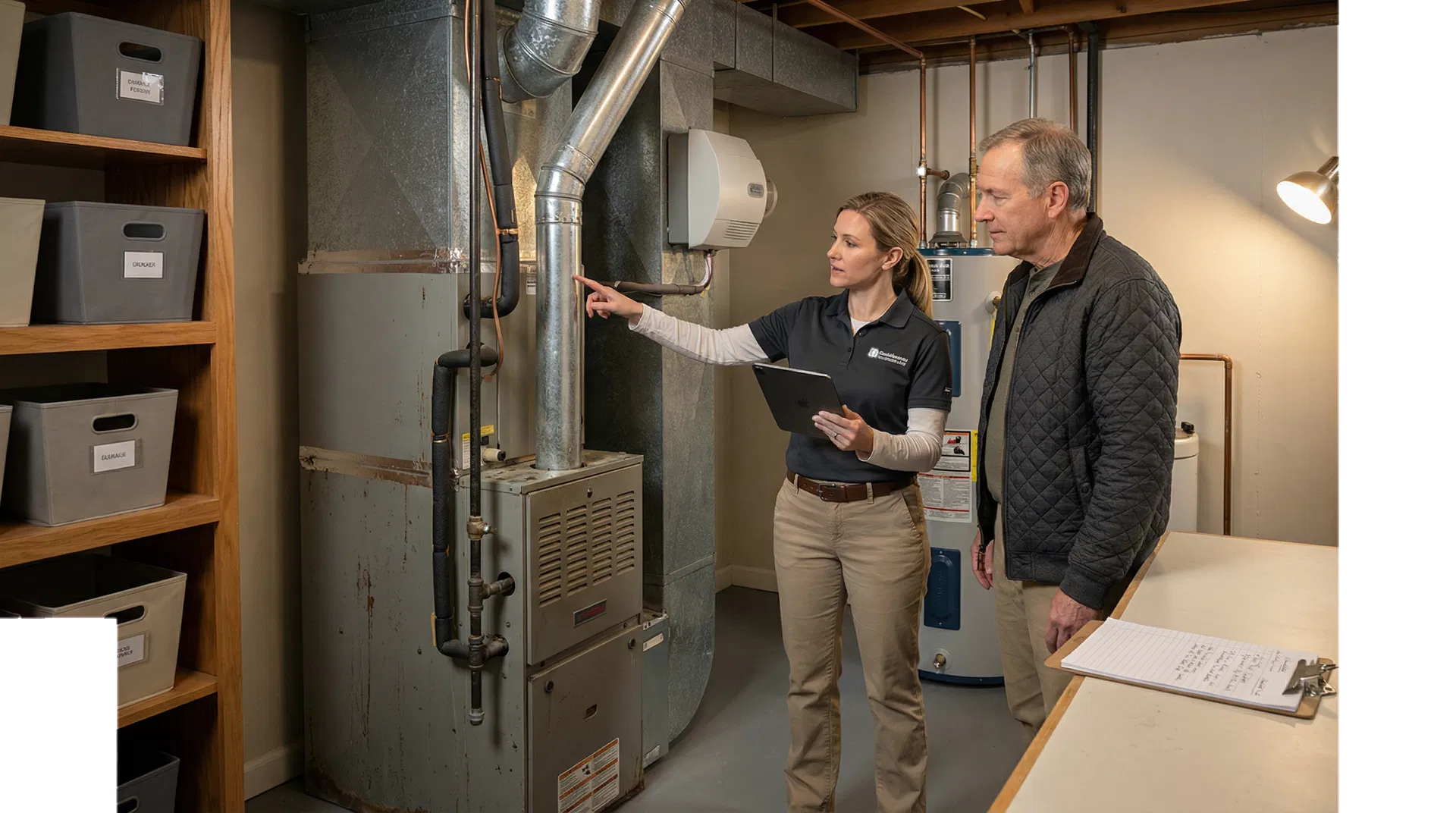 A Needham furnace nearing the point where timing mattered