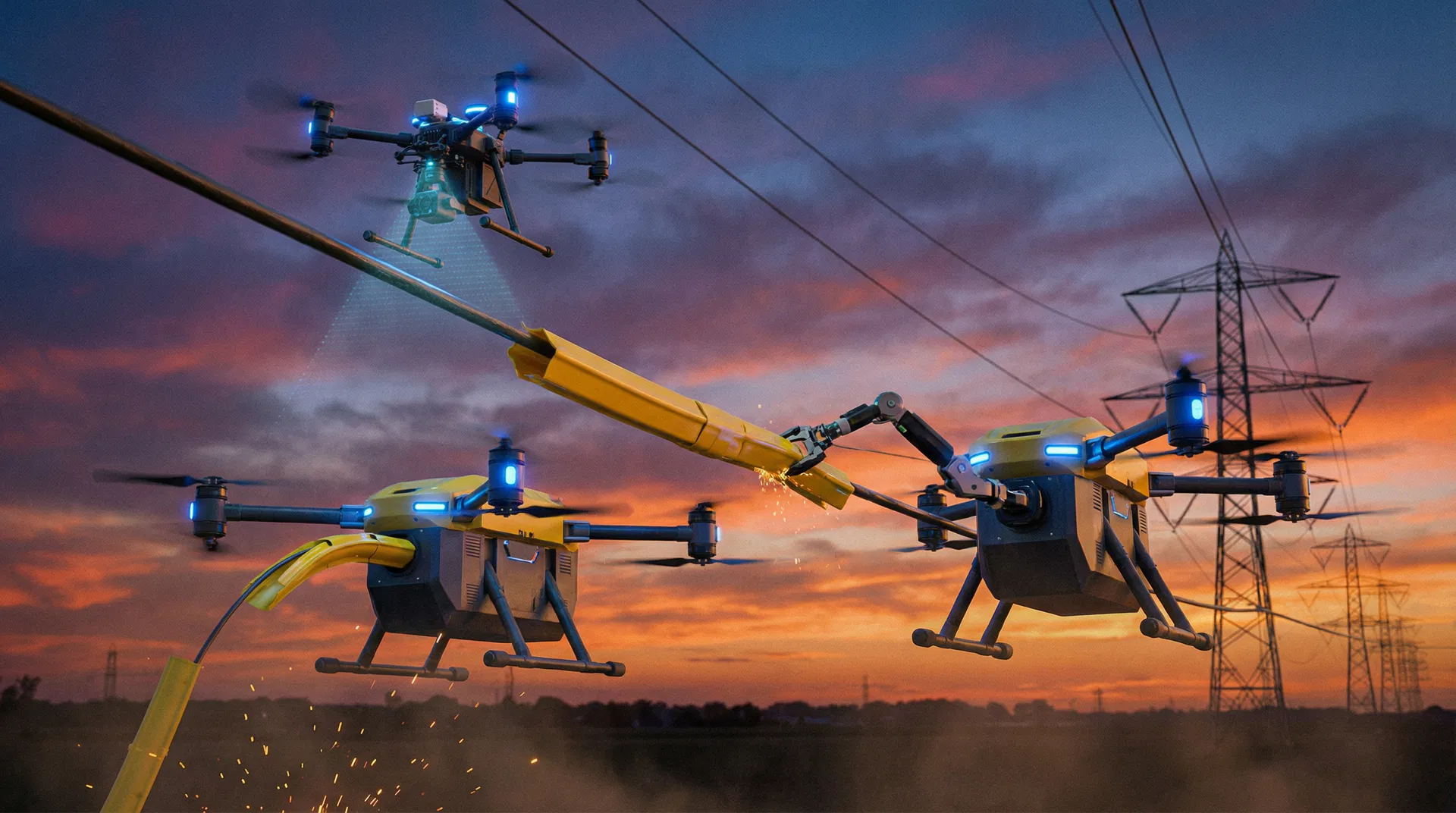 Aerial Cable Re-Insulation — Three-Drone System