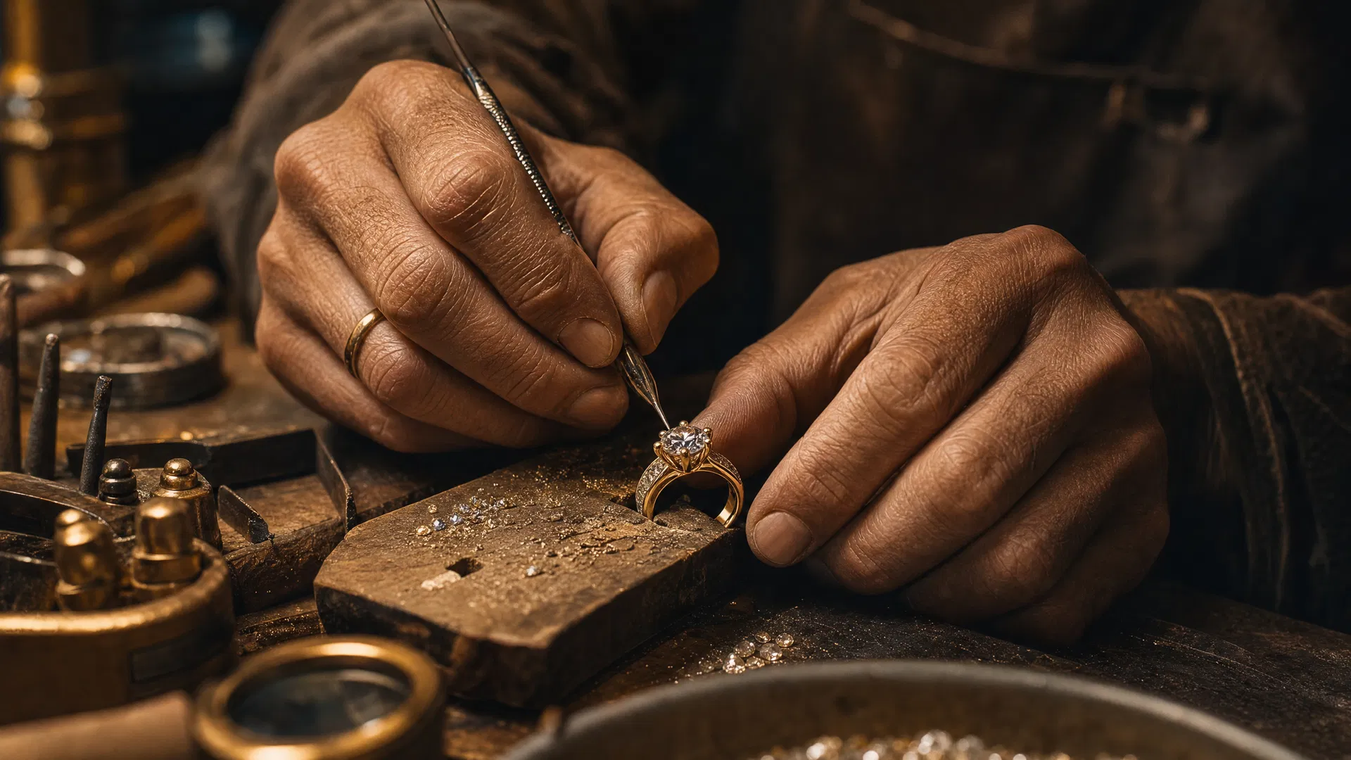 Master jeweller at work