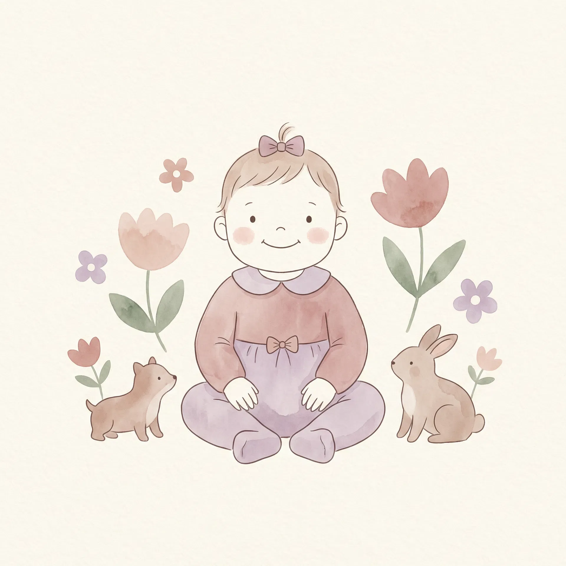 Baby girl illustration - BabyGrow WHO growth percentile calculator for girls