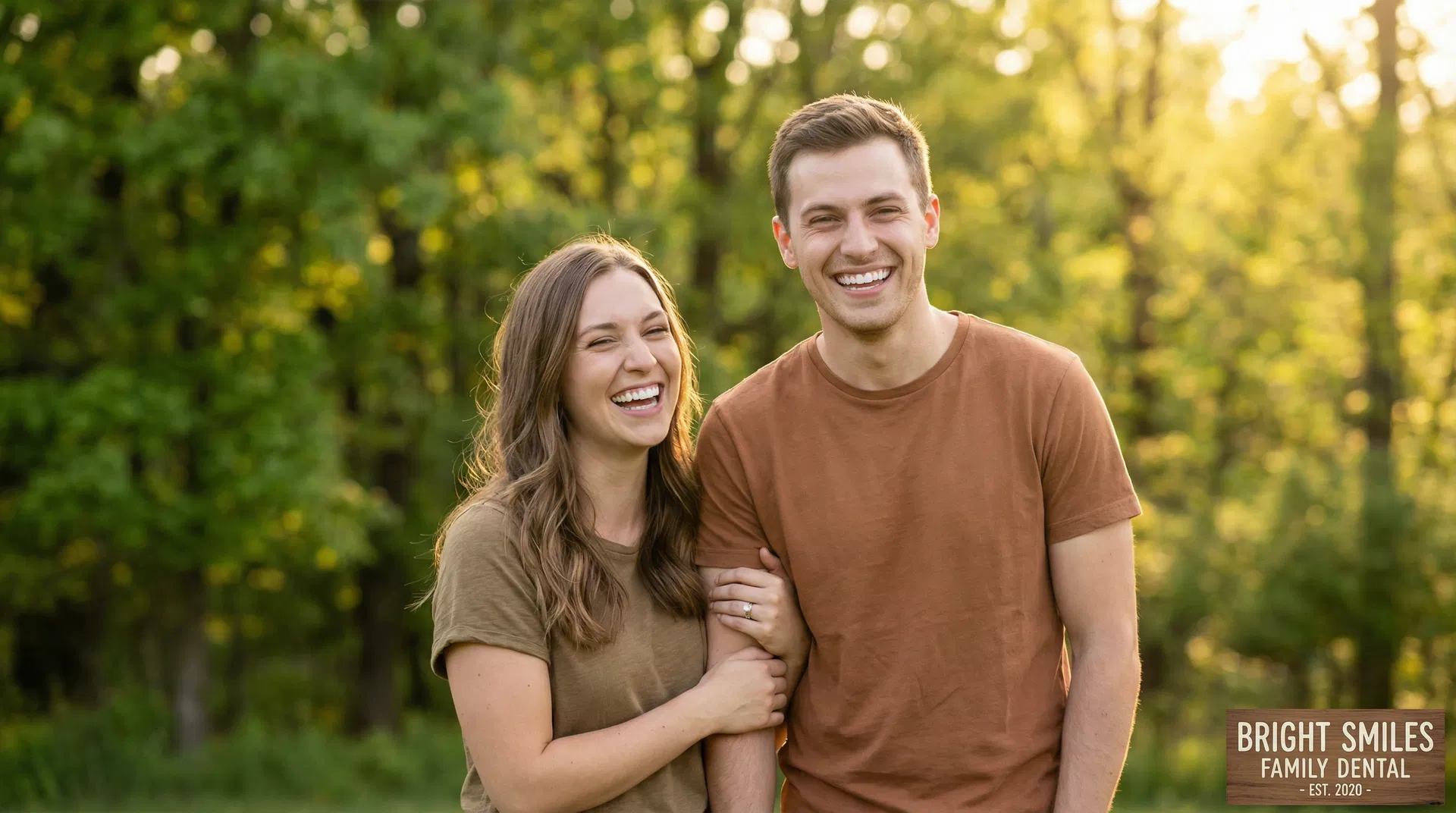 Bright white smile after professional teeth whitening treatment at Oakridge Park Dental Vancouver BC