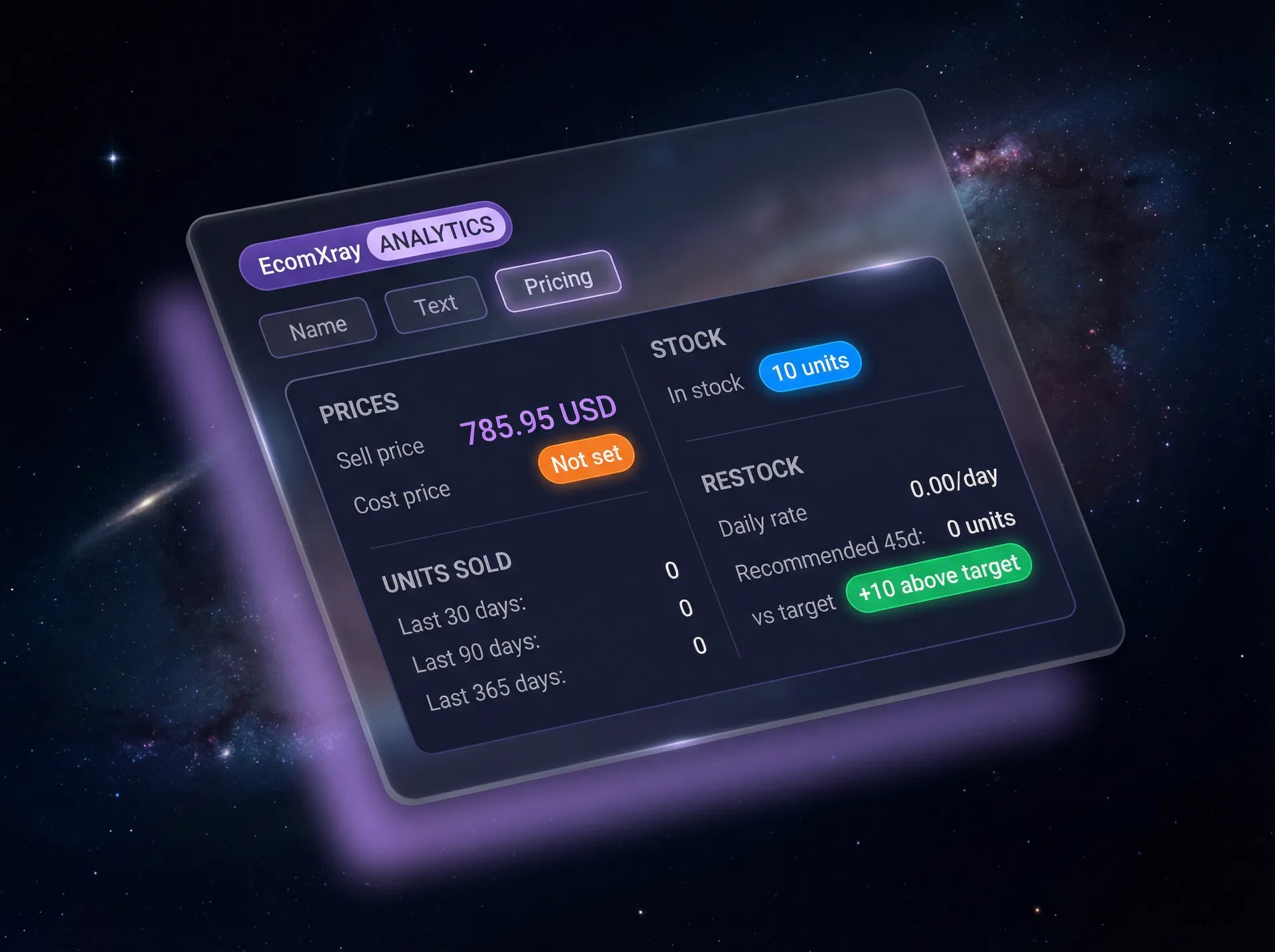 EcomXray Analytics Overlay