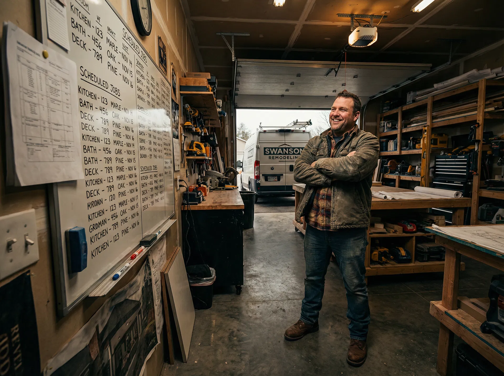 Remodeling business owner with fully booked schedule