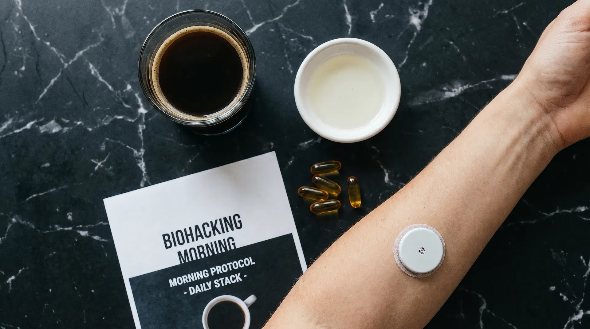 Athlete reviewing brain performance and nutrition analytics in a modern home gym